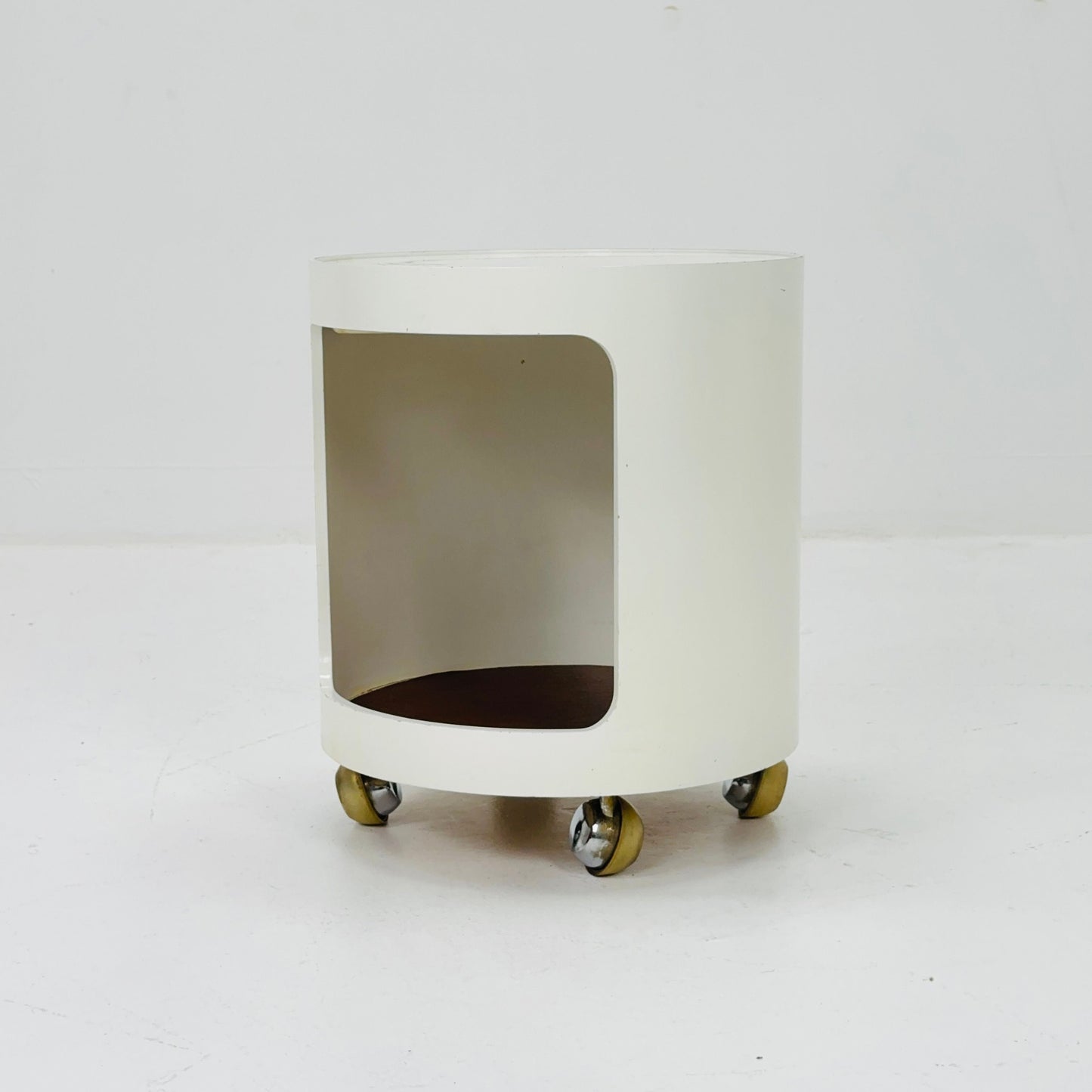 Space Age Side Table "Luna" with rolls Top by Opal, Germany 1970s