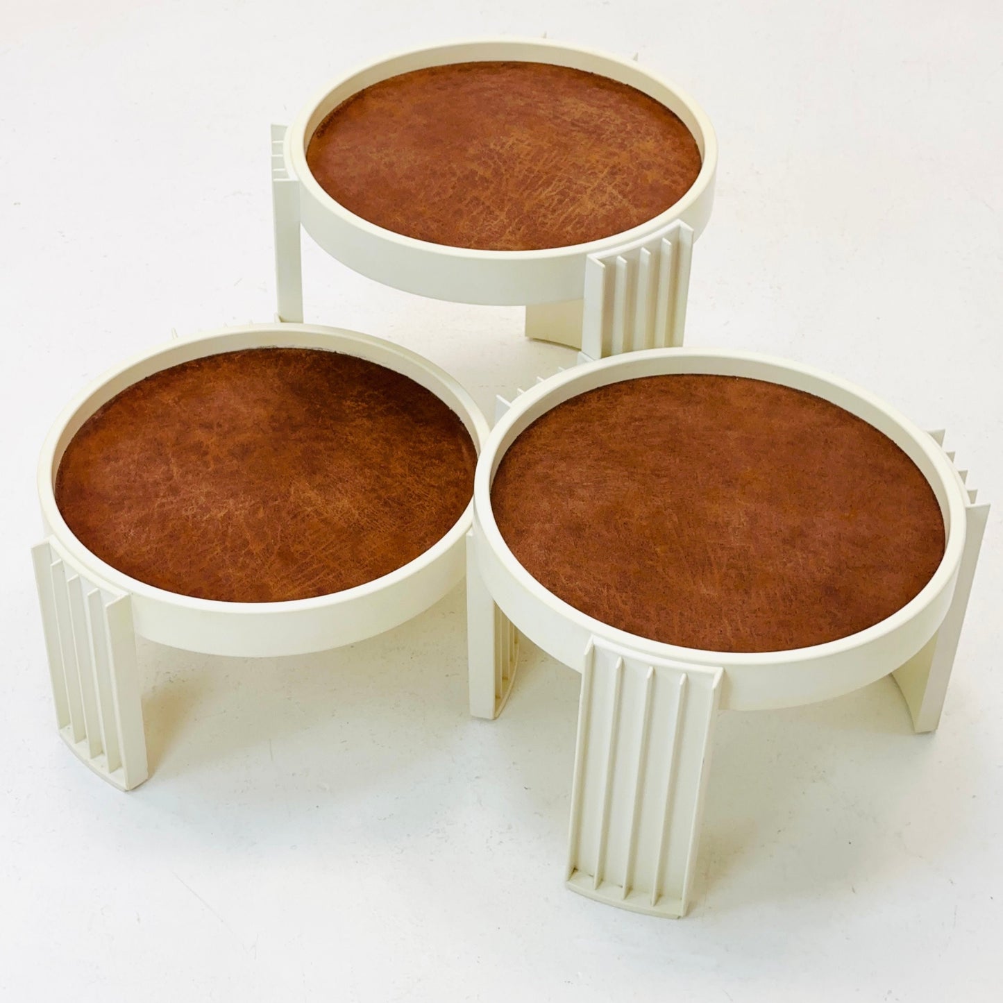 Set of 3 Marema Stacking Tables by Gianfranco Frattini for Cassina, 1970s Italy