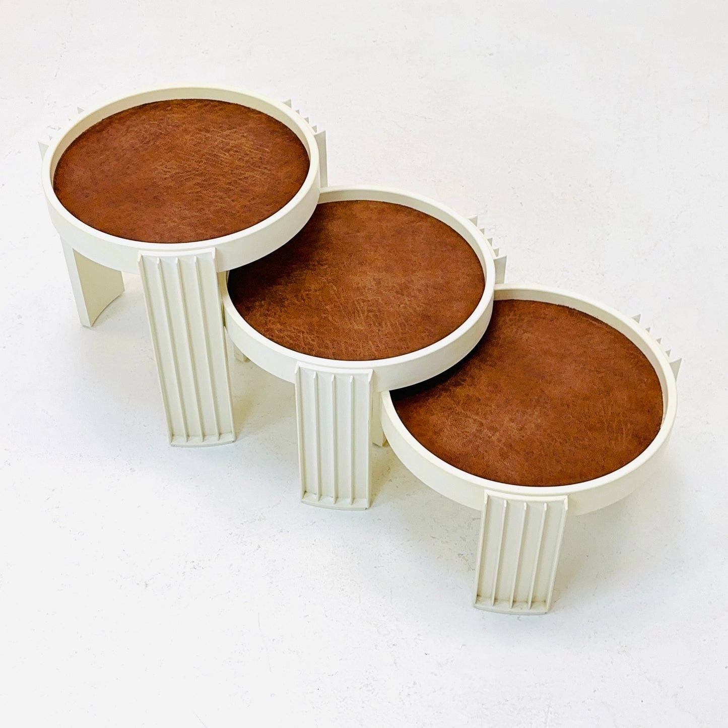 Set of 3 Marema Stacking Tables by Gianfranco Frattini for Cassina, 1970s Italy