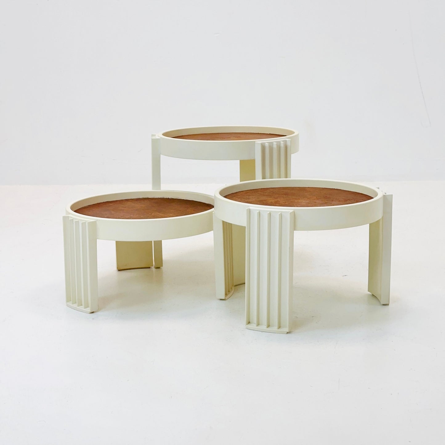 Set of 3 Marema Stacking Tables by Gianfranco Frattini for Cassina, 1970s Italy