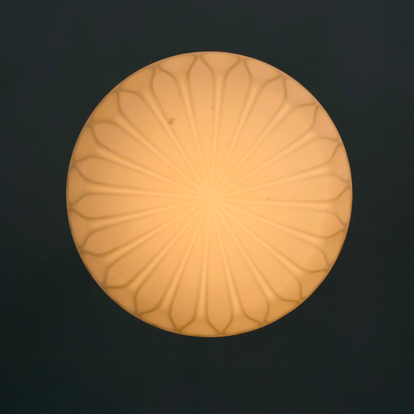 Mid century opaline glass pendant lamp from Peill & Putzler, Germany 1970s