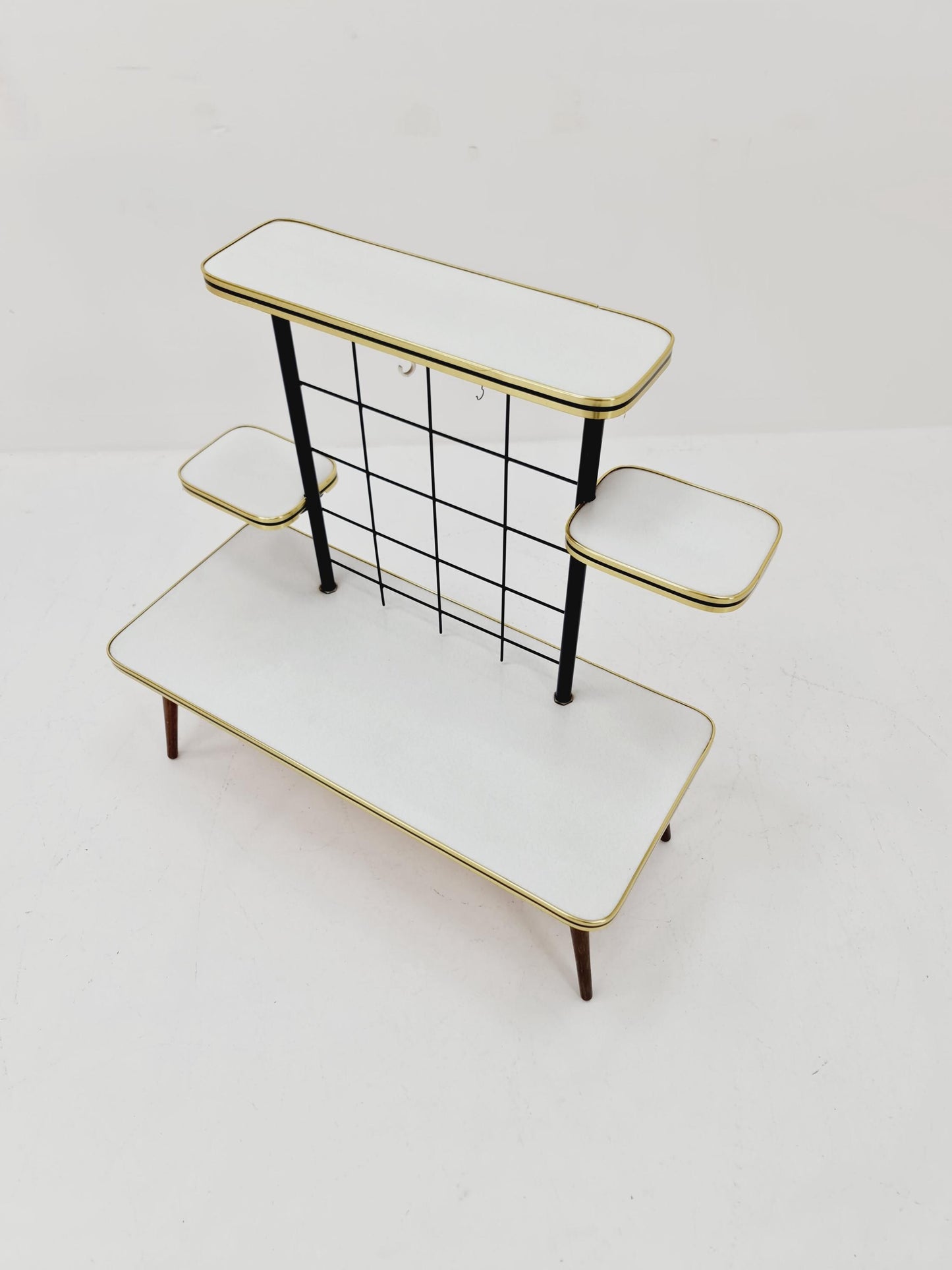 Big 1950s German Plant Stand, Vintage Mid-Century Minimalist Indoor Plant Stand Side Table Retro flower table