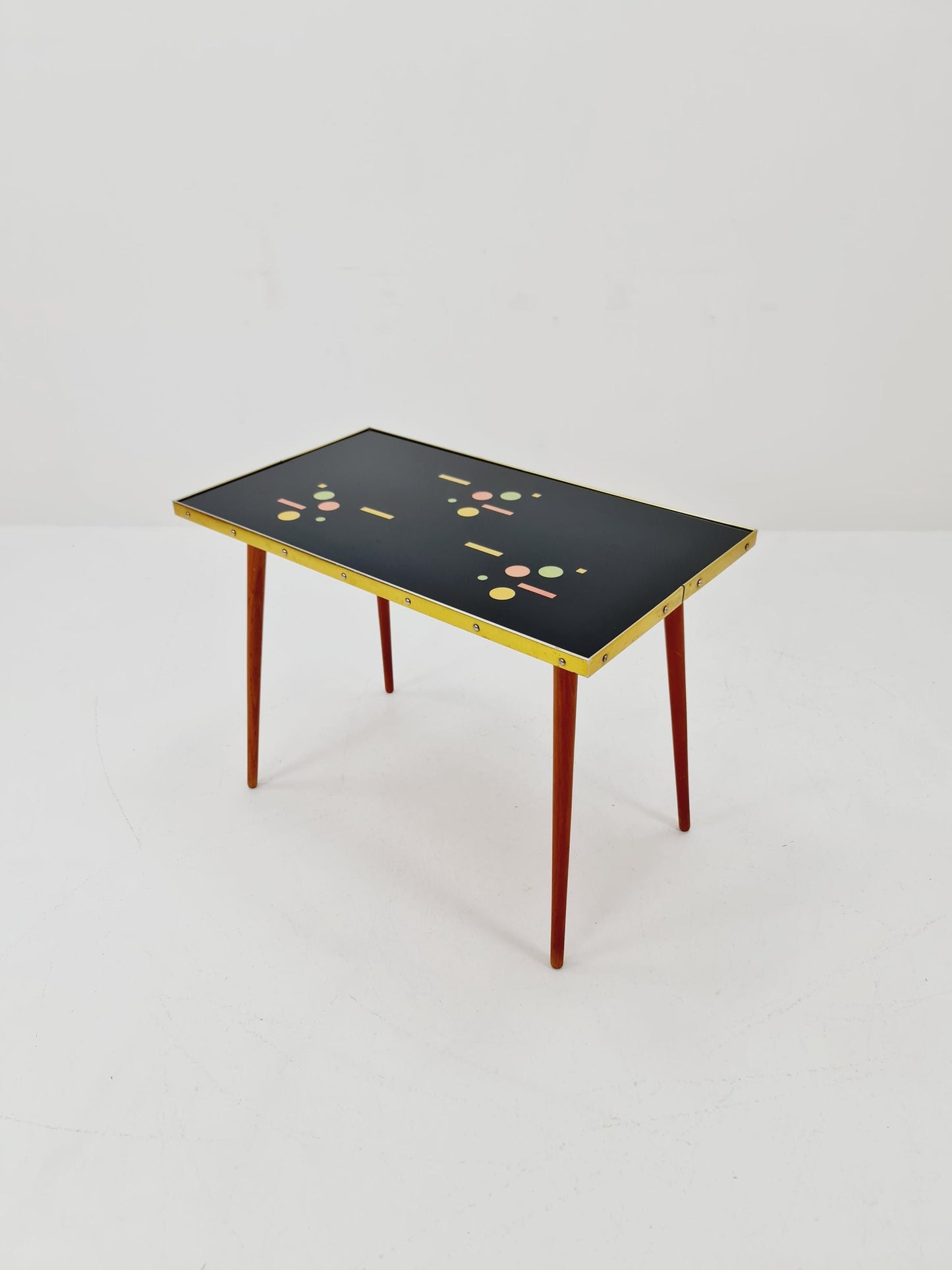 Rare mid century vintage coffetable witth glass top from the 60s By Veb Mihoma
