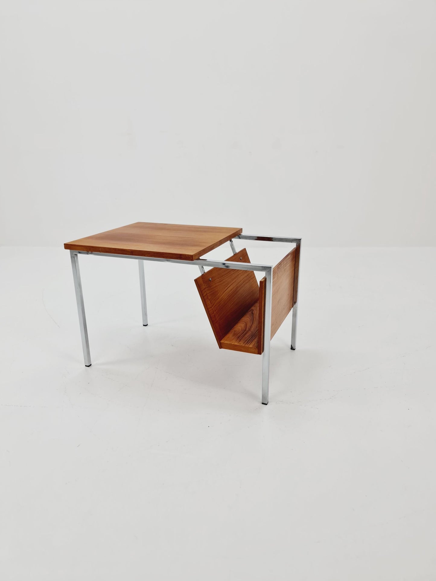 Danish Mid century teak Side table with magazine rack, 1960s