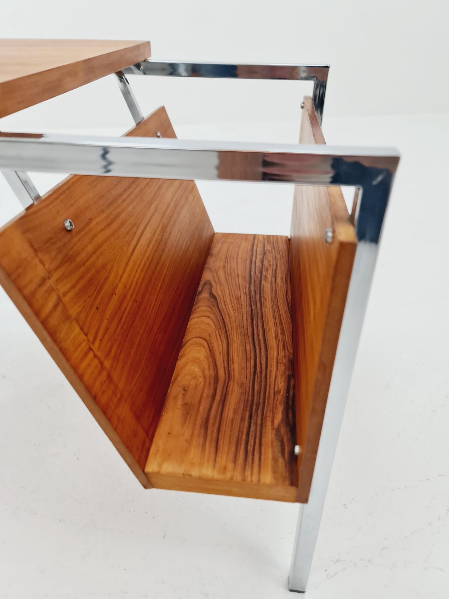 Danish Mid century teak Side table with magazine rack, 1960s