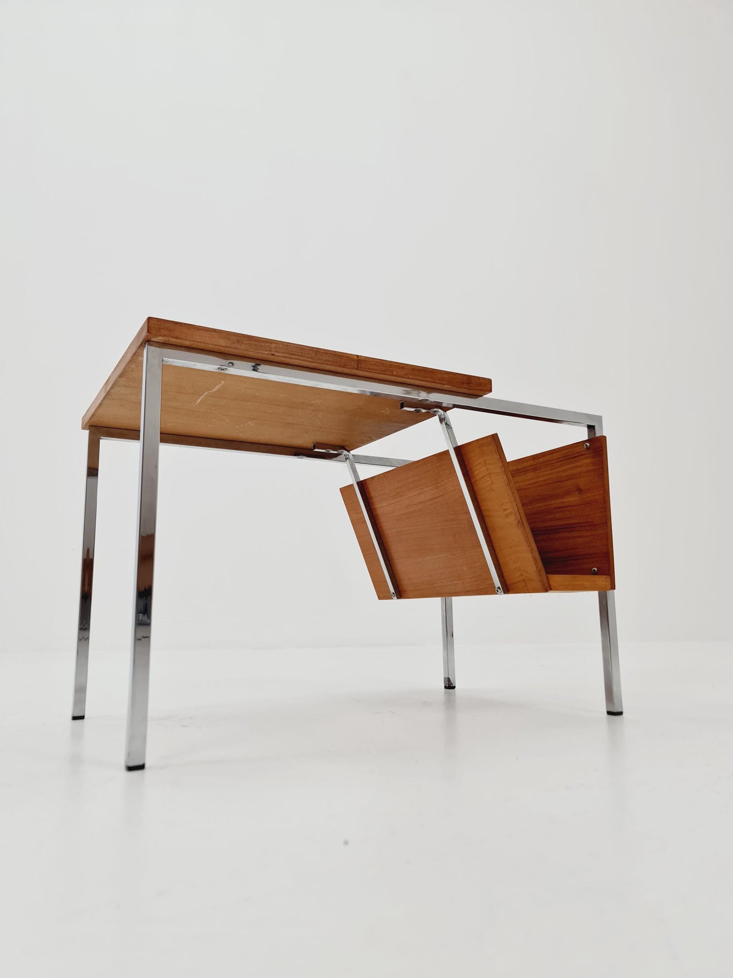Danish Mid century teak Side table with magazine rack, 1960s