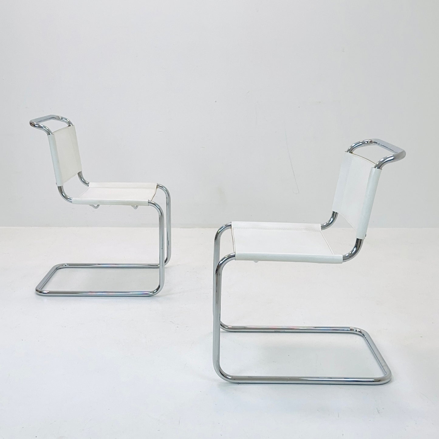 set of 2 Mid-Century Bauhaus S33 Chair by Mart Stam of Italy 1980s