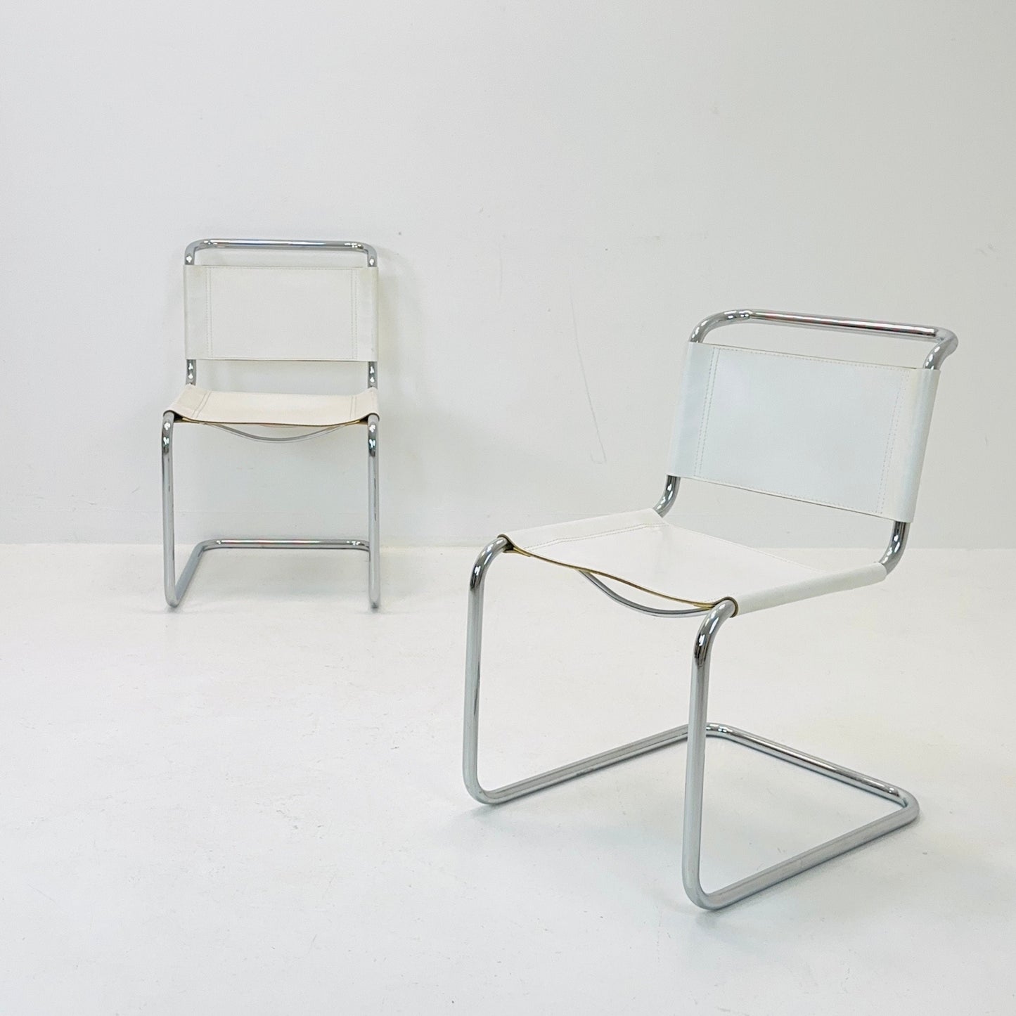 set of 2 Mid-Century Bauhaus S33 Chair by Mart Stam of Italy 1980s