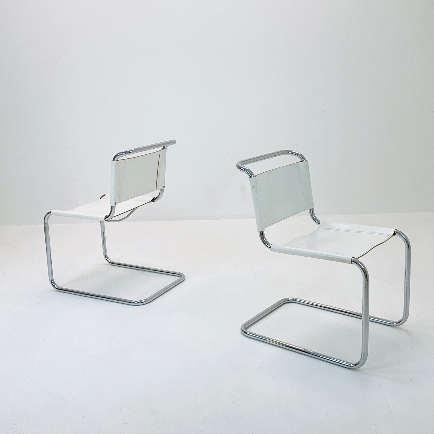 set of 2 Mid-Century Bauhaus S33 Chair by Mart Stam of Italy 1980s