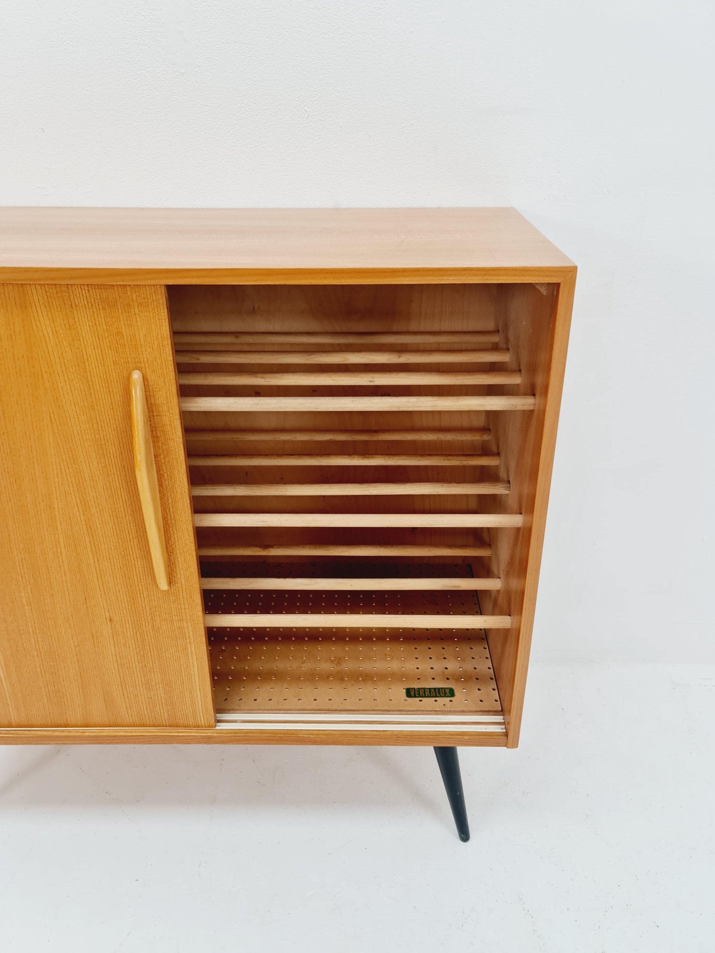 Mid century German hallway Ash shoes cabinet By Verlaux 1960s