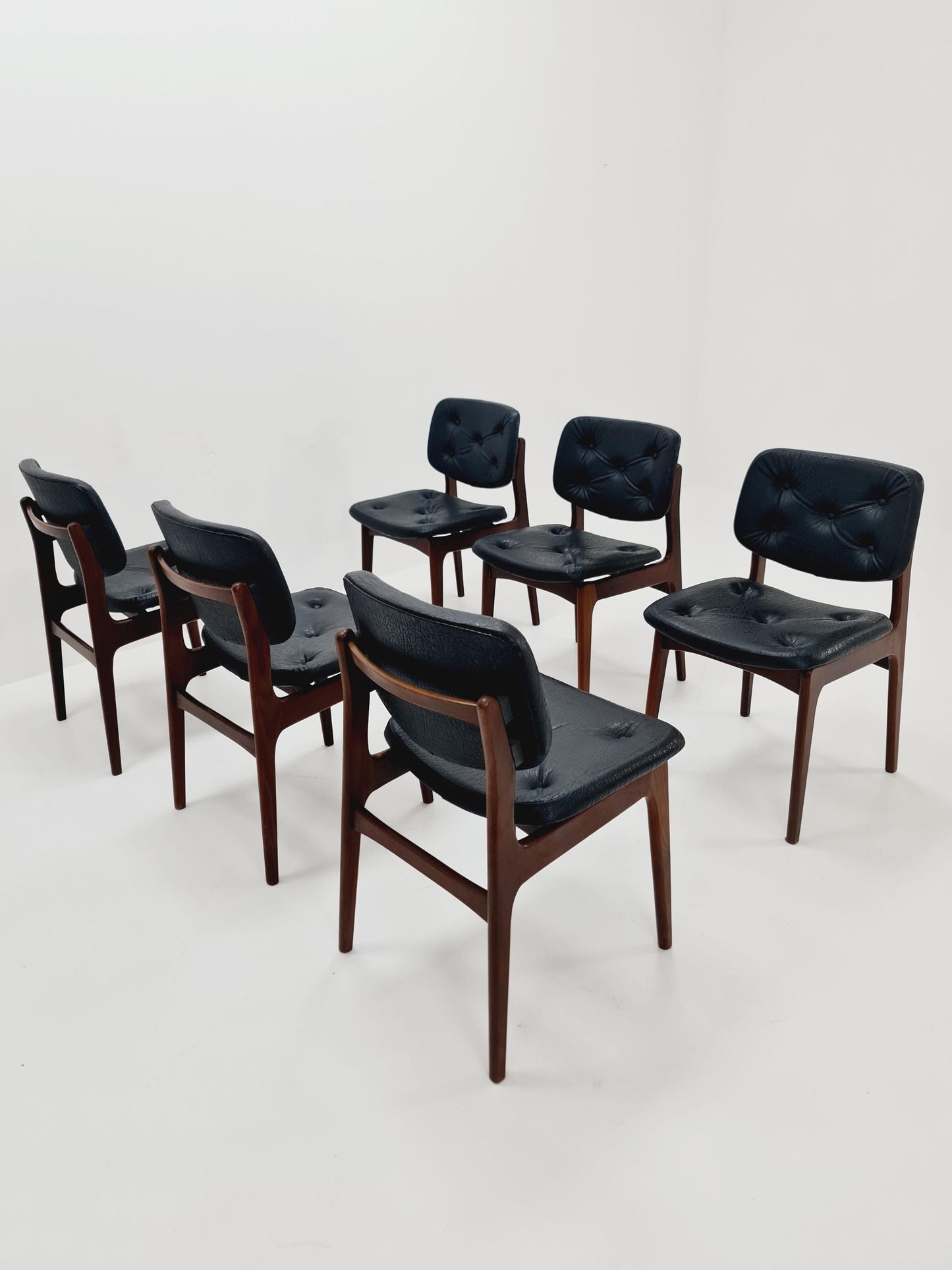Danish teak dining chairs 1960s, set of 6