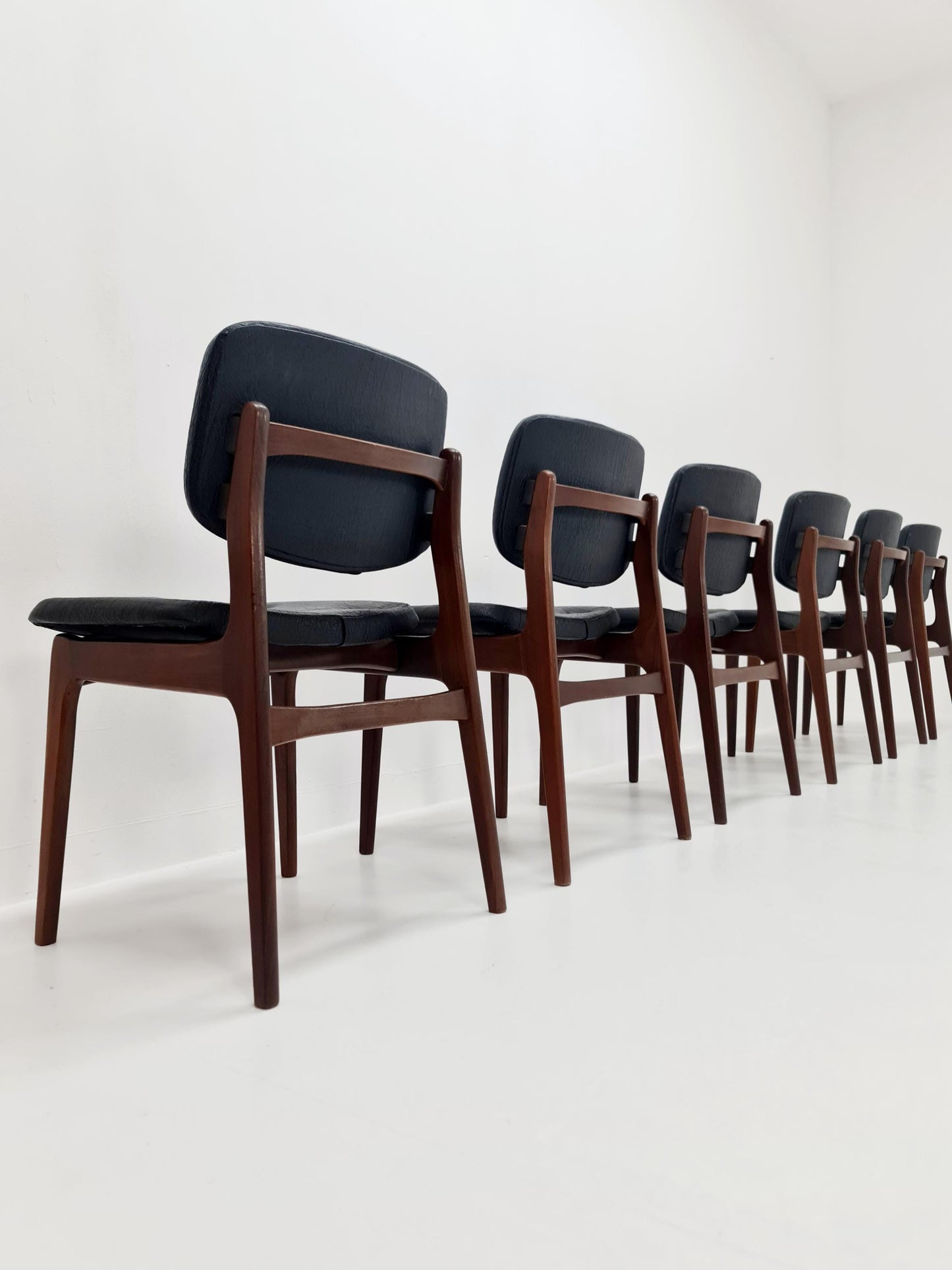 Danish teak dining chairs 1960s, set of 6