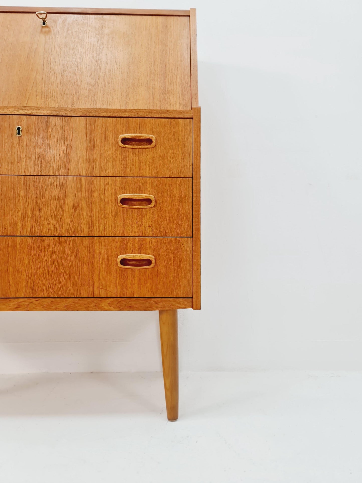 Midcentury Danish vintage teak secretary 1960s