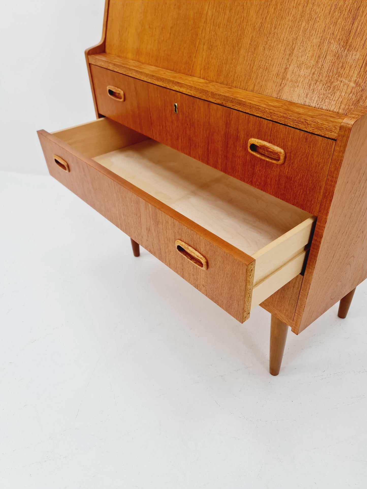 Midcentury Danish vintage teak secretary 1960s