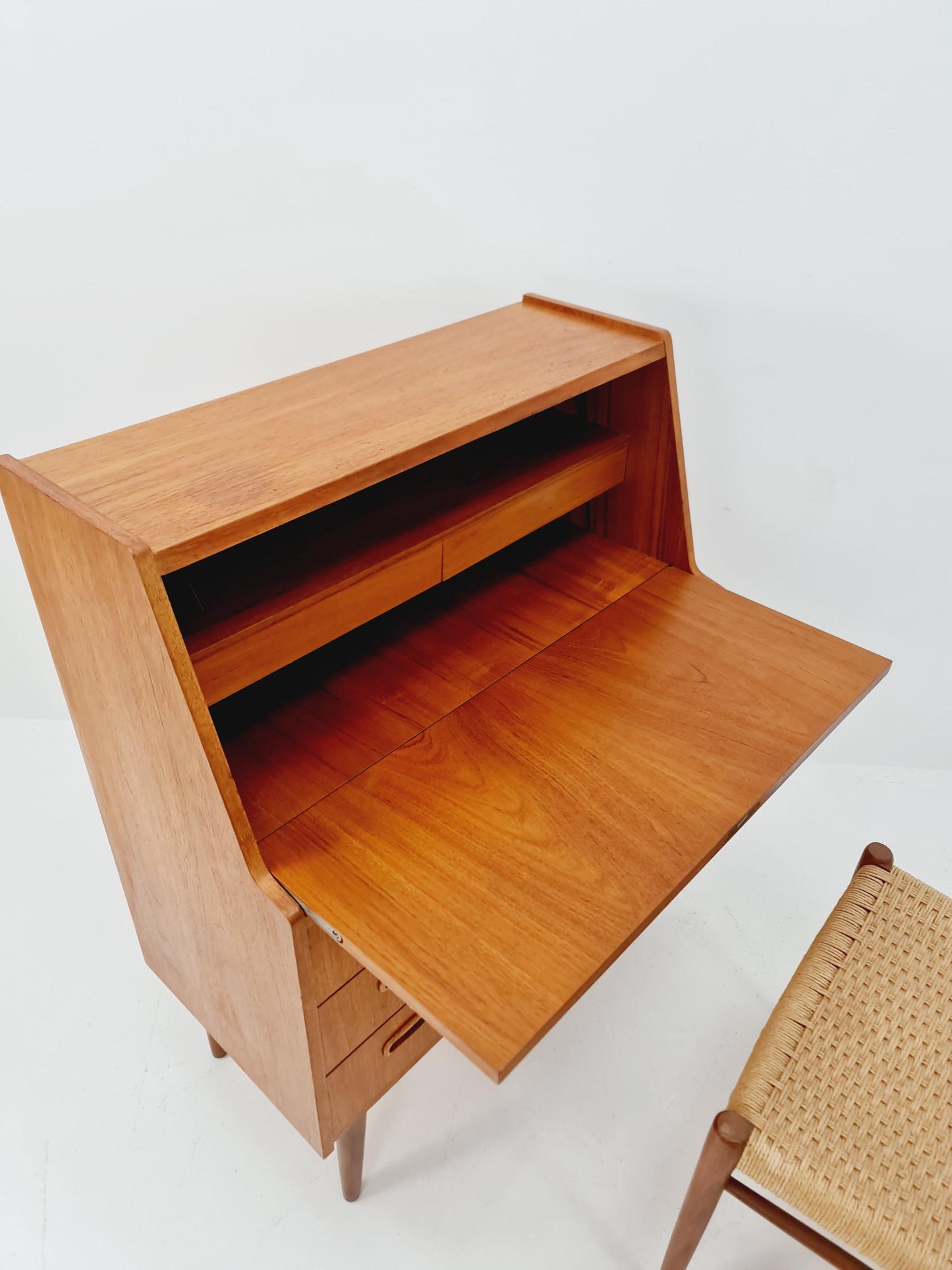 Midcentury Danish vintage teak secretary 1960s