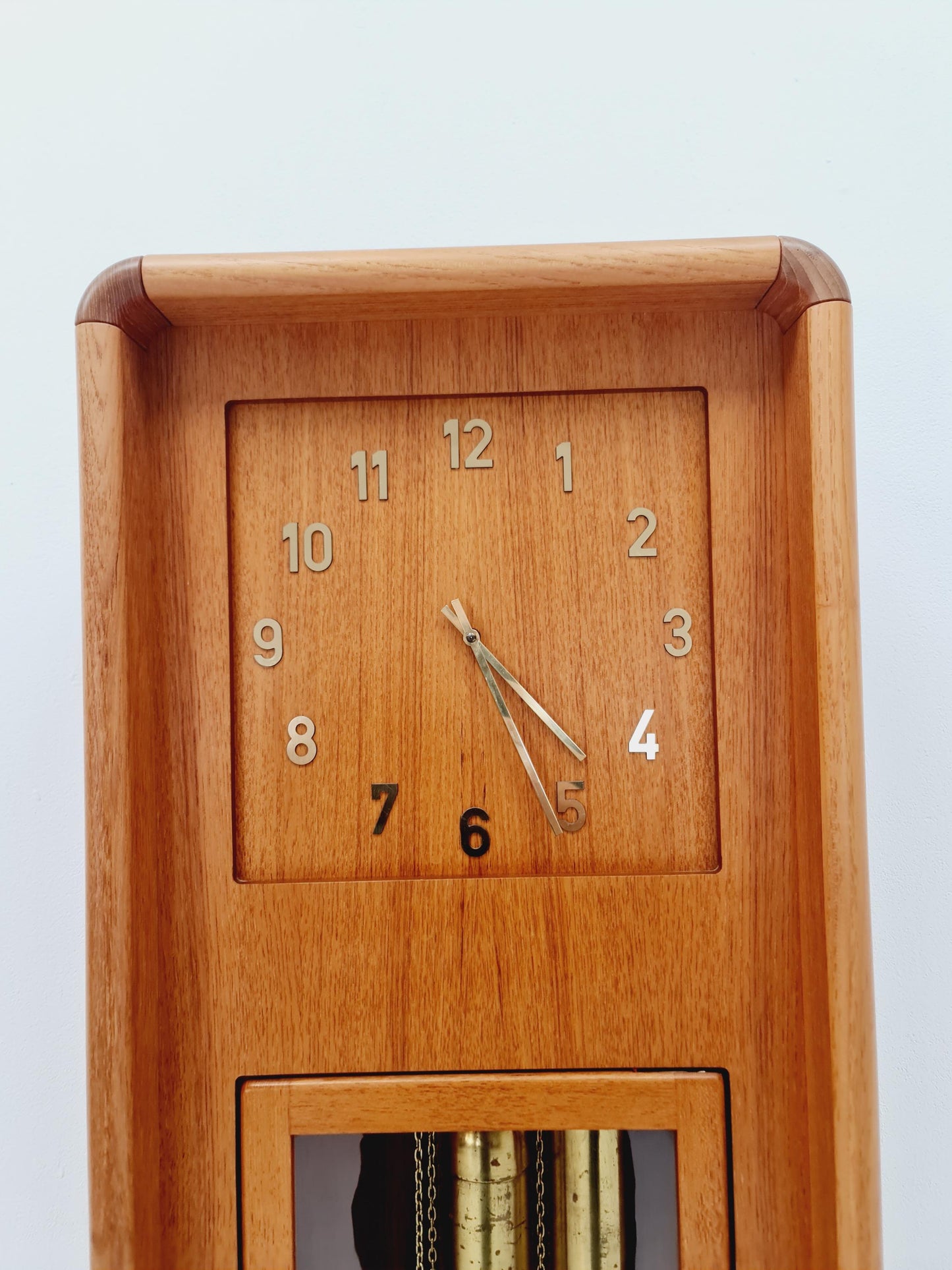 Mid century Modern Danish stand clock teak By Westminster clocks copenhagen 1960