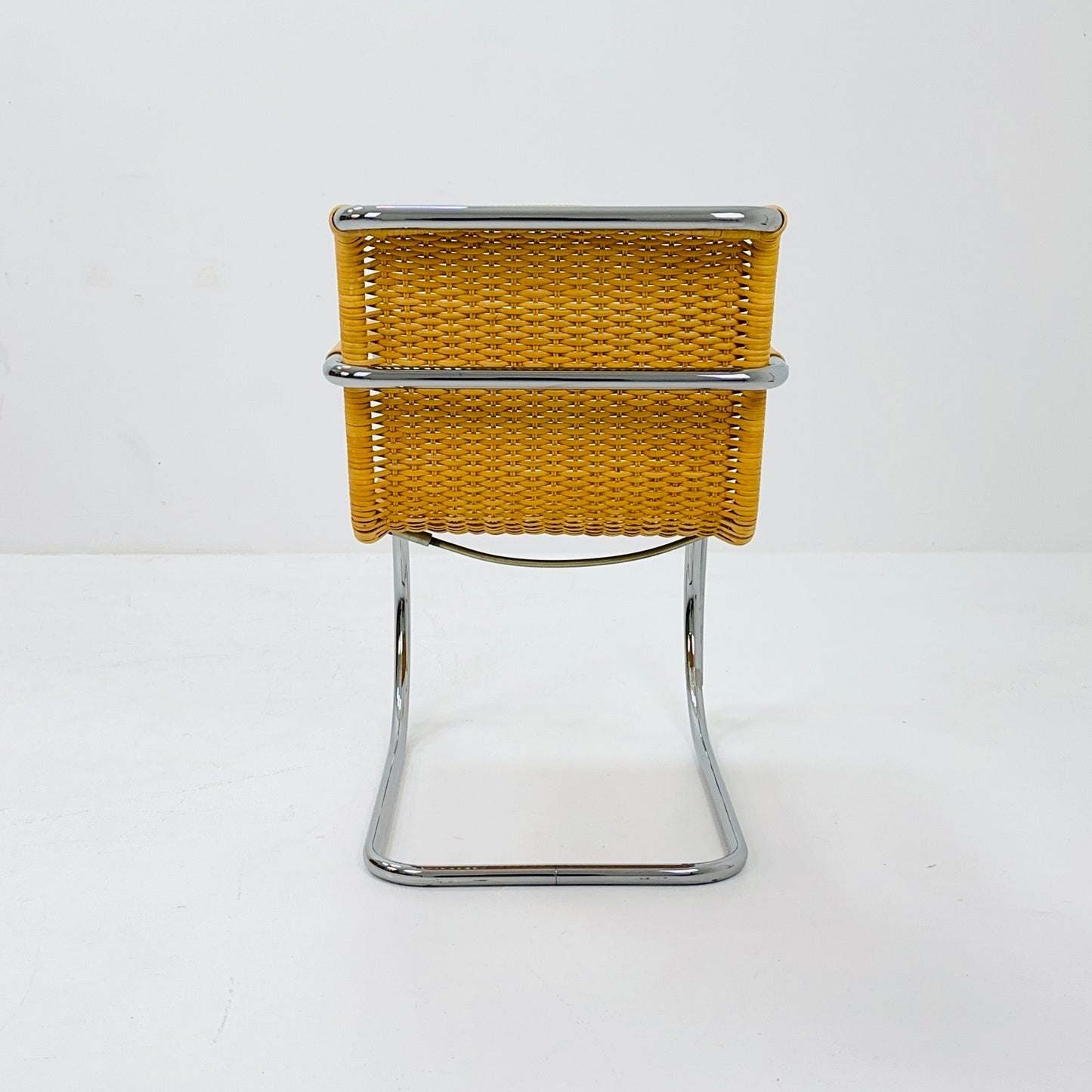 Mid century Bauhaus MR20 Rattan Lounge Chair S533 by Ludwig Mies van der Rohe for Thonet 1960s