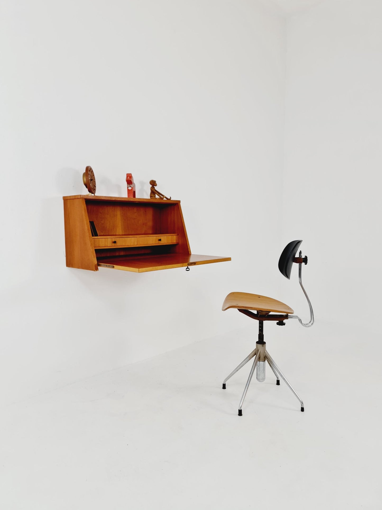 Vintage Danish teak wall hanging Secretary, desk, 1960s