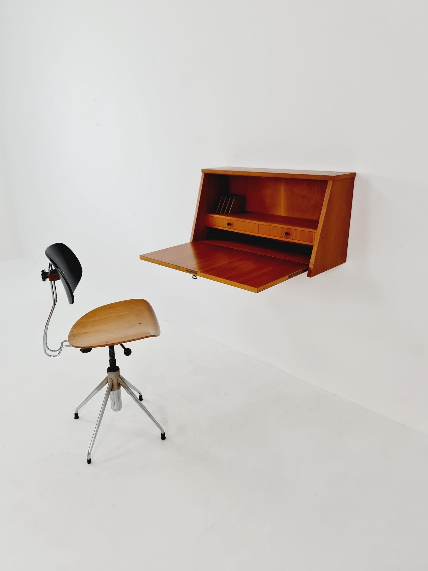 Vintage Danish teak wall hanging Secretary, desk, 1960s