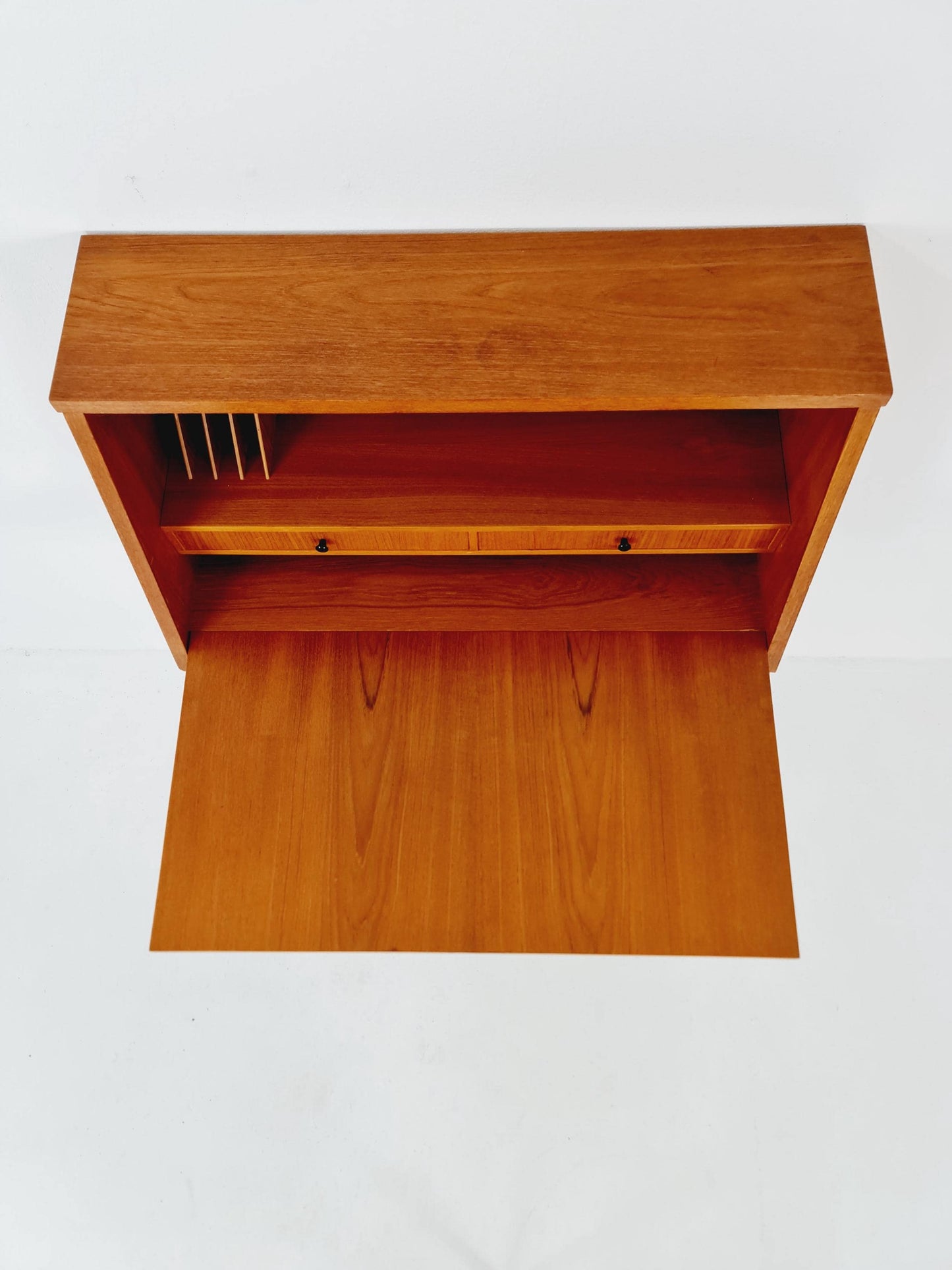 Vintage Danish teak wall hanging Secretary, desk, 1960s