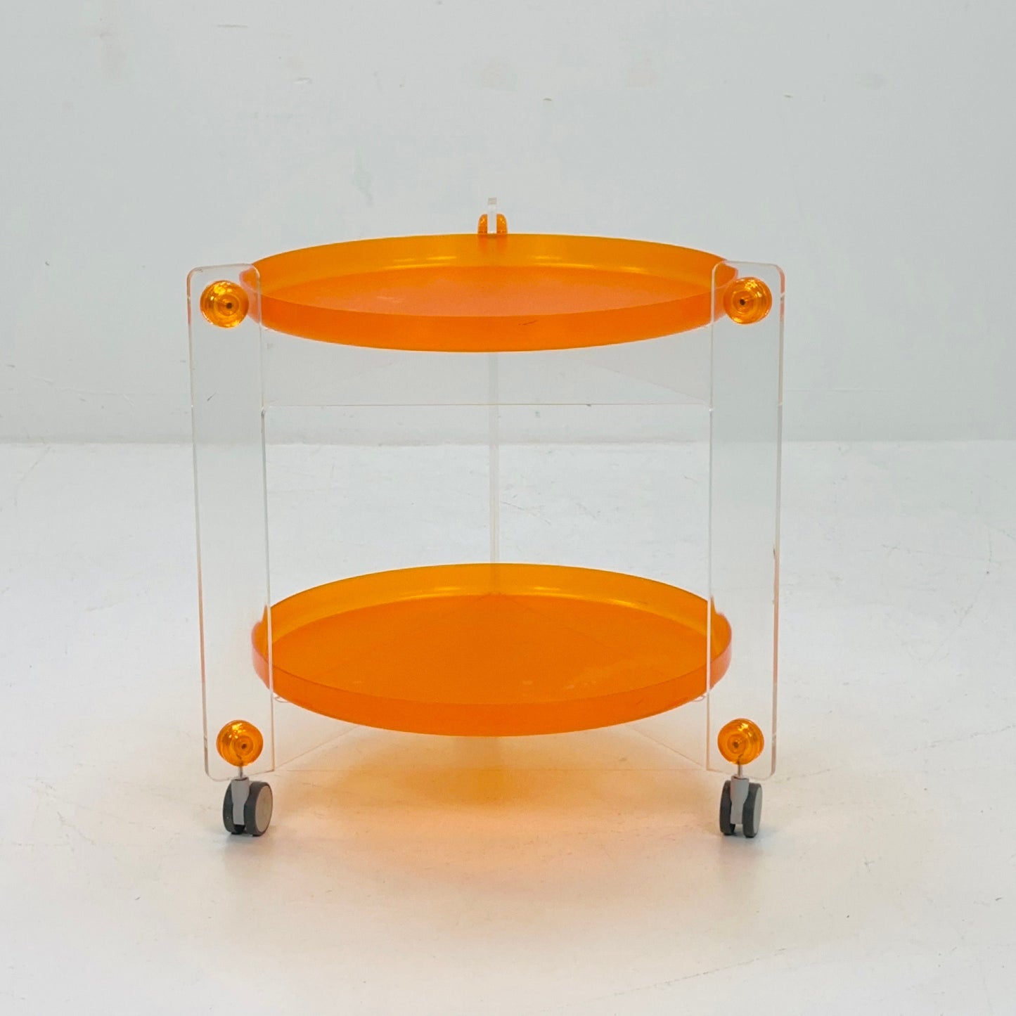 Space Age plastic bar cart by Luigi Massoni for Guzzini, Italy 1970s