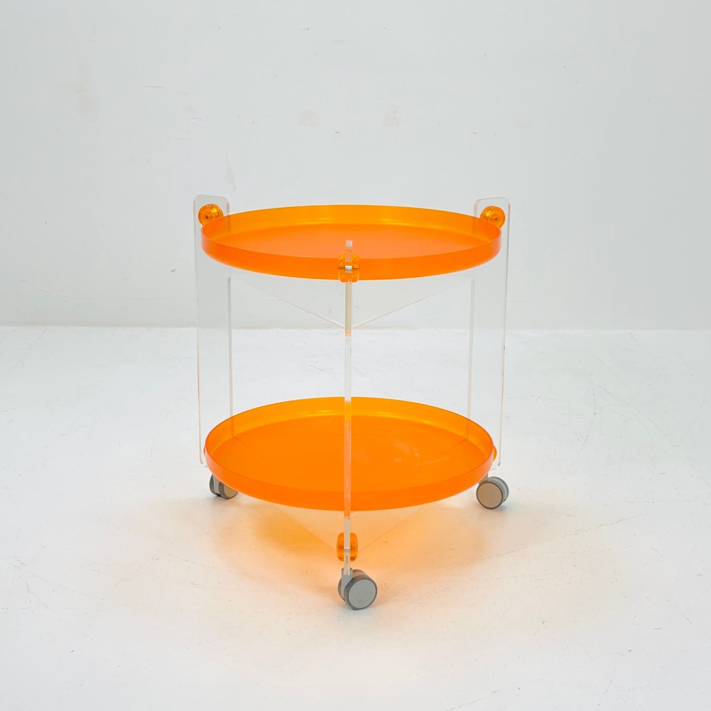 Space Age plastic bar cart by Luigi Massoni for Guzzini, Italy 1970s