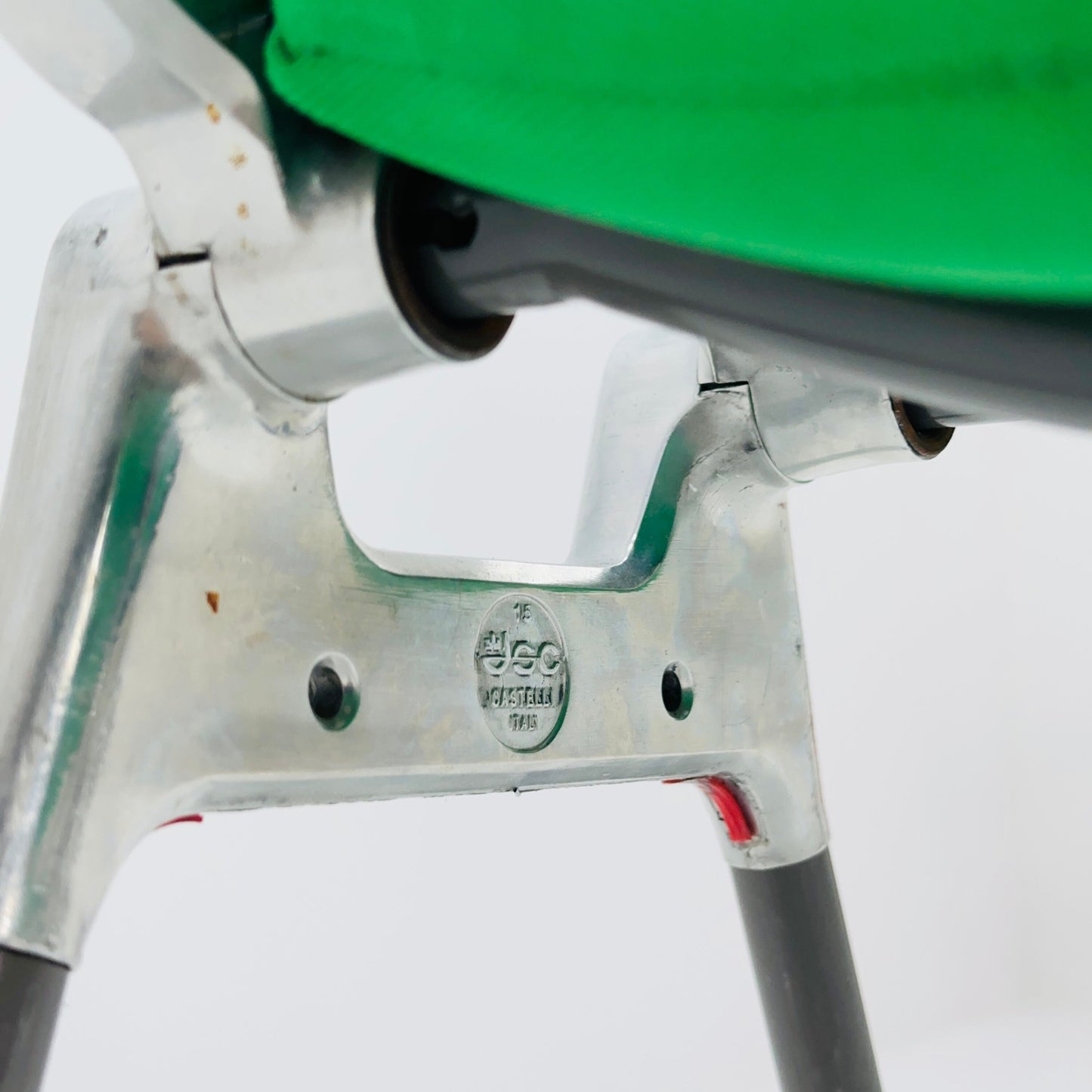 1/6 Mid century Stacking Green fabric chair by Giancarlo Piretti for Anomima Castelli ,Italy 1960s