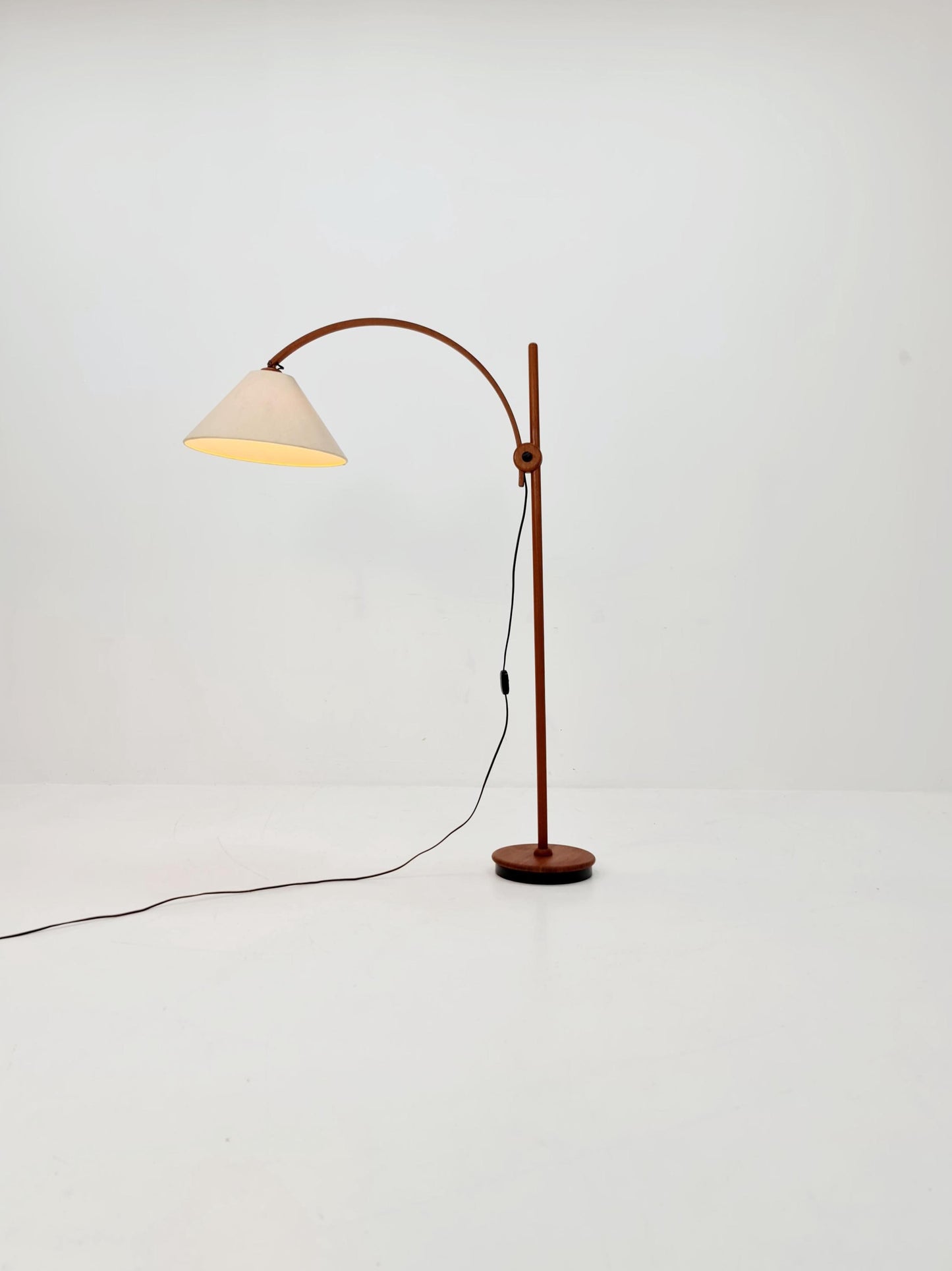 Vintage Danish Teak floor lamp by DOMUS 1970s