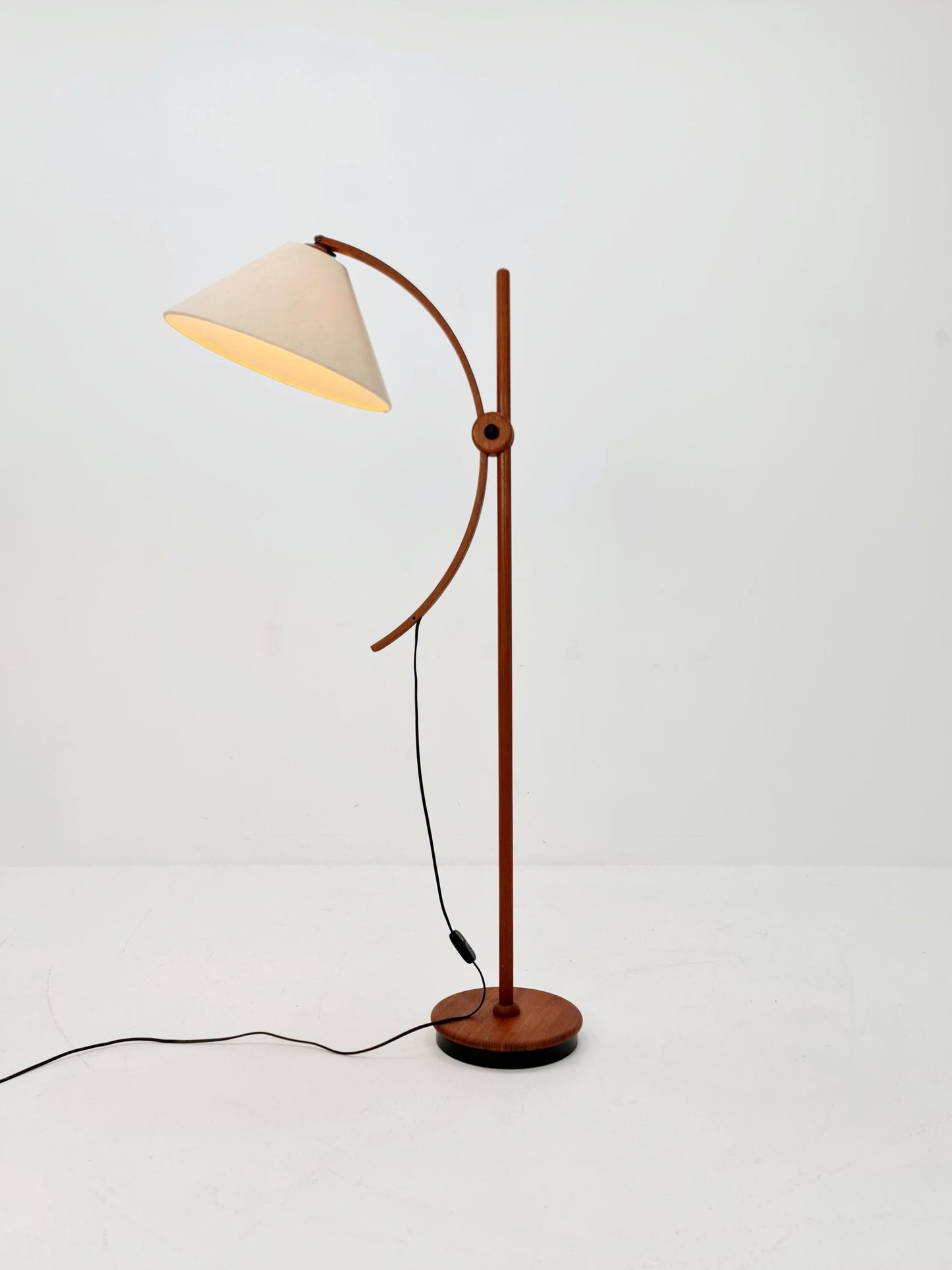 Vintage Danish Teak floor lamp by DOMUS 1970s