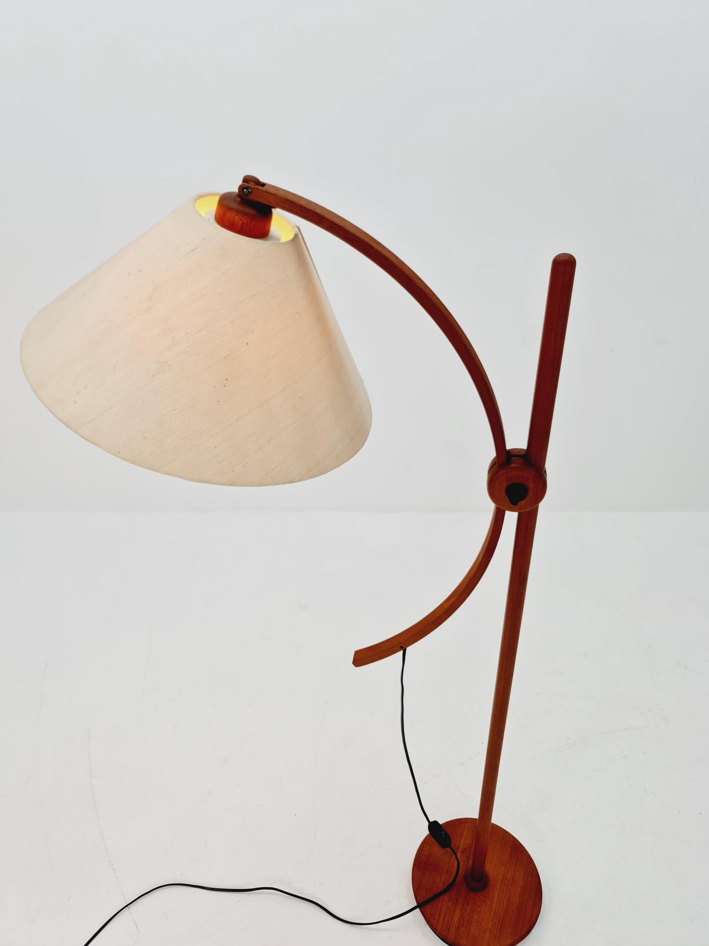 Vintage Danish Teak floor lamp by DOMUS 1970s