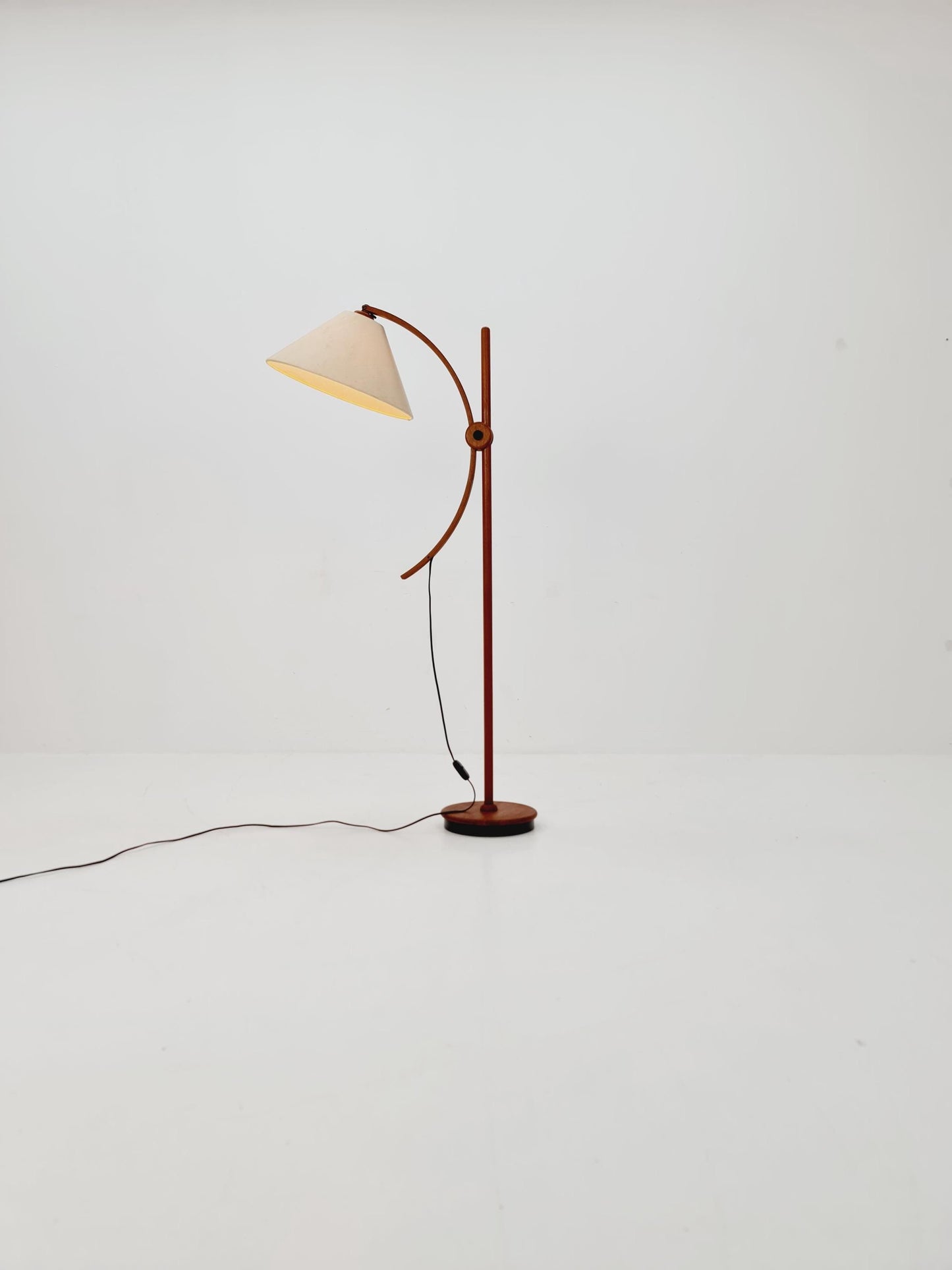 Vintage Danish Teak floor lamp by DOMUS 1970s
