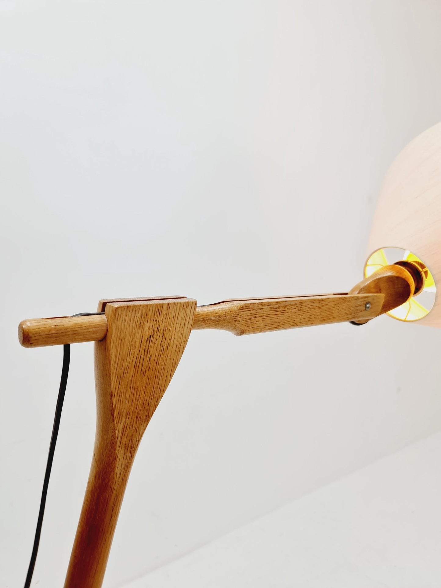Rare Vintage Danish Oak floor lamp by DOMUS 1970s