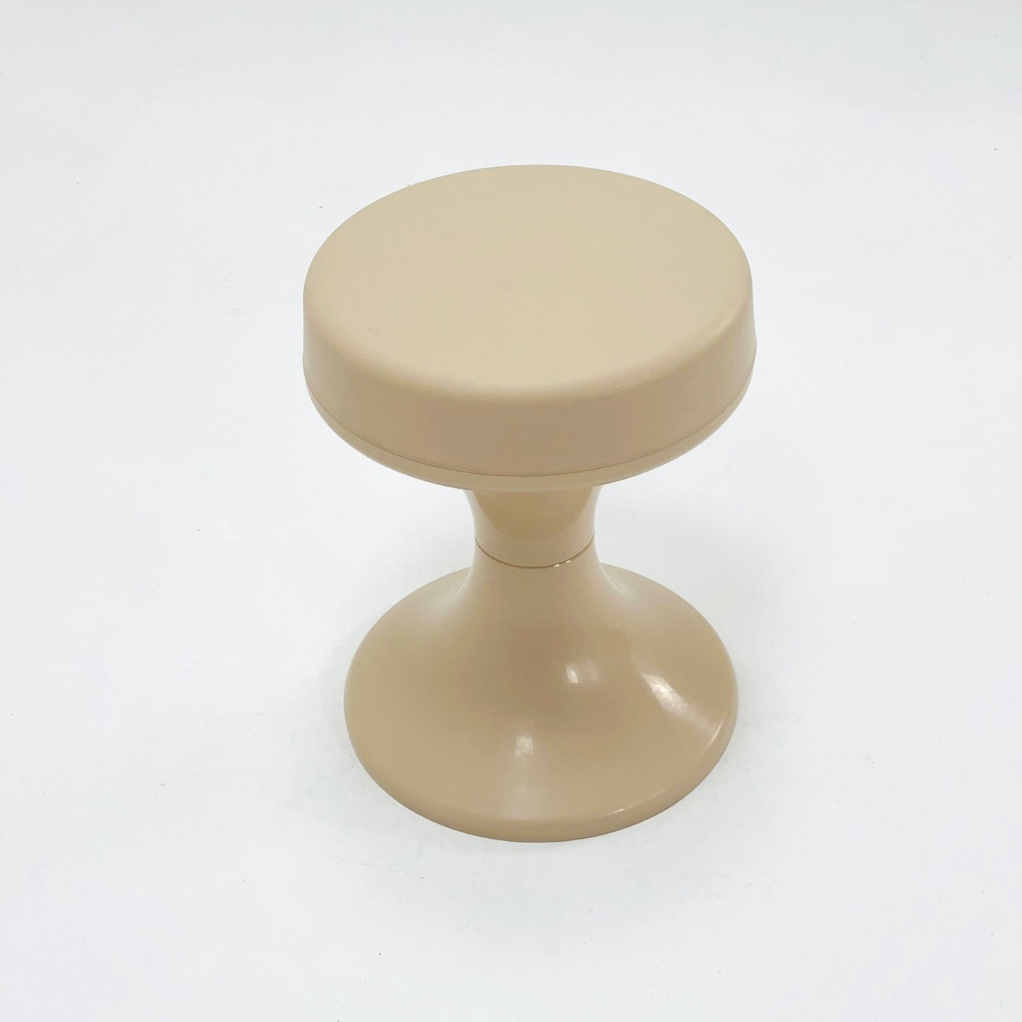Space age beige stool by Isoklepa - space age stool - Tulip Stool - Vintage Plastic Stool - Germany, 1970s