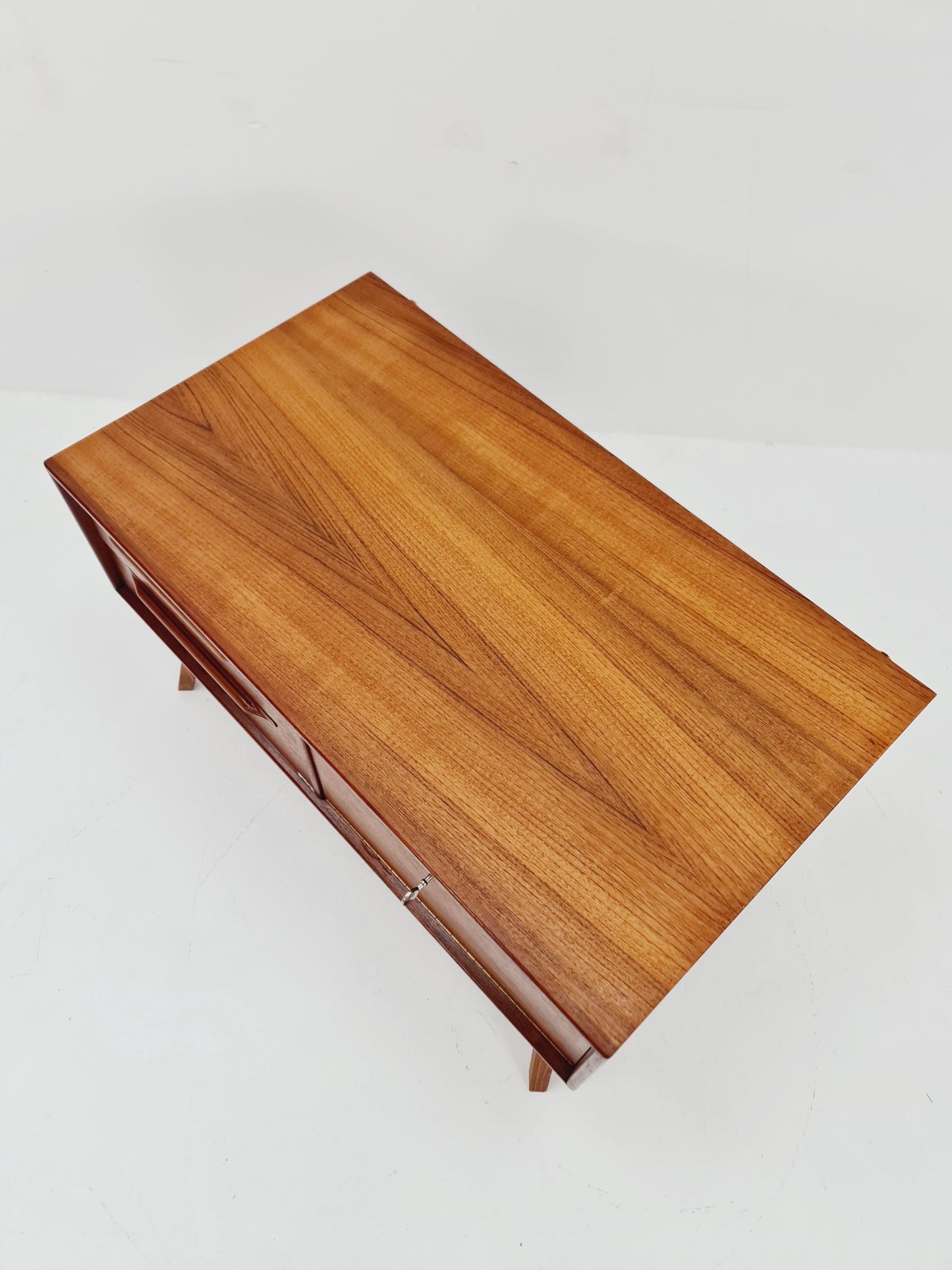 Mid Century Modern German teak record cabinet by Heinrich Riestenpatt For RT 200 ,1960