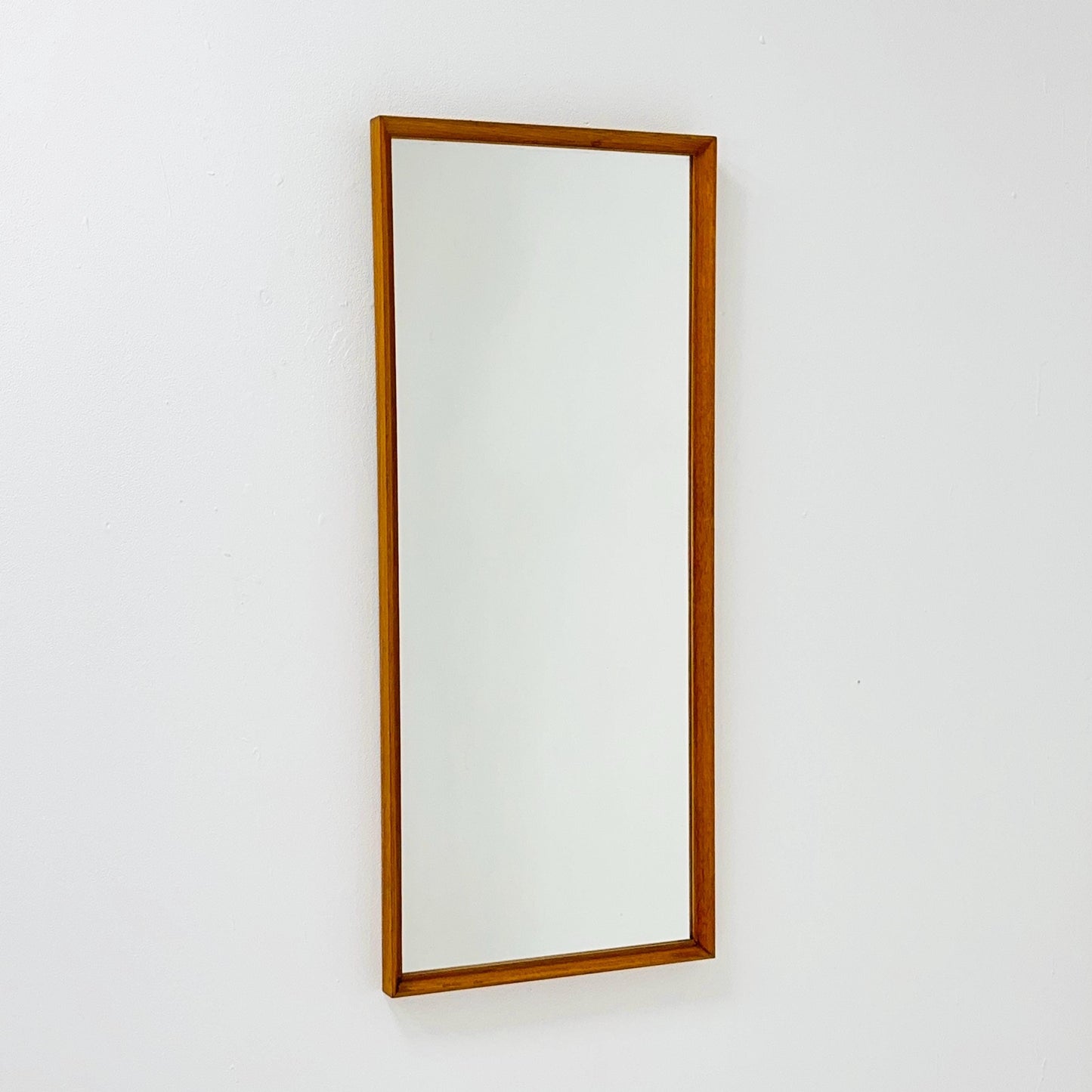 Oak Swedish mid-century Modern wall-mounted mirror 1960s