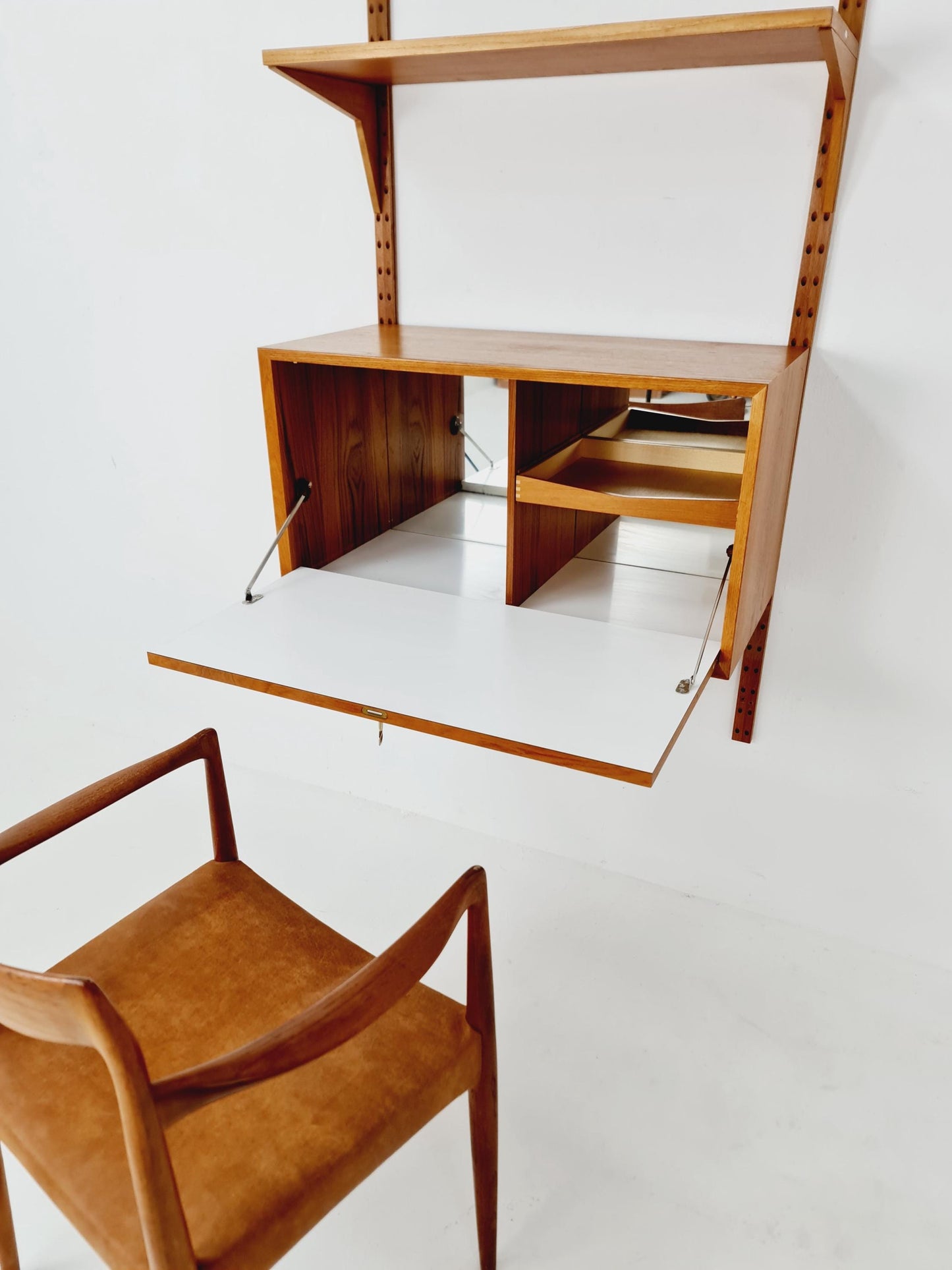 Mid century Single Danish Teak Wall Unit by Poul Cadovius for Cado, Denmark, 1960s