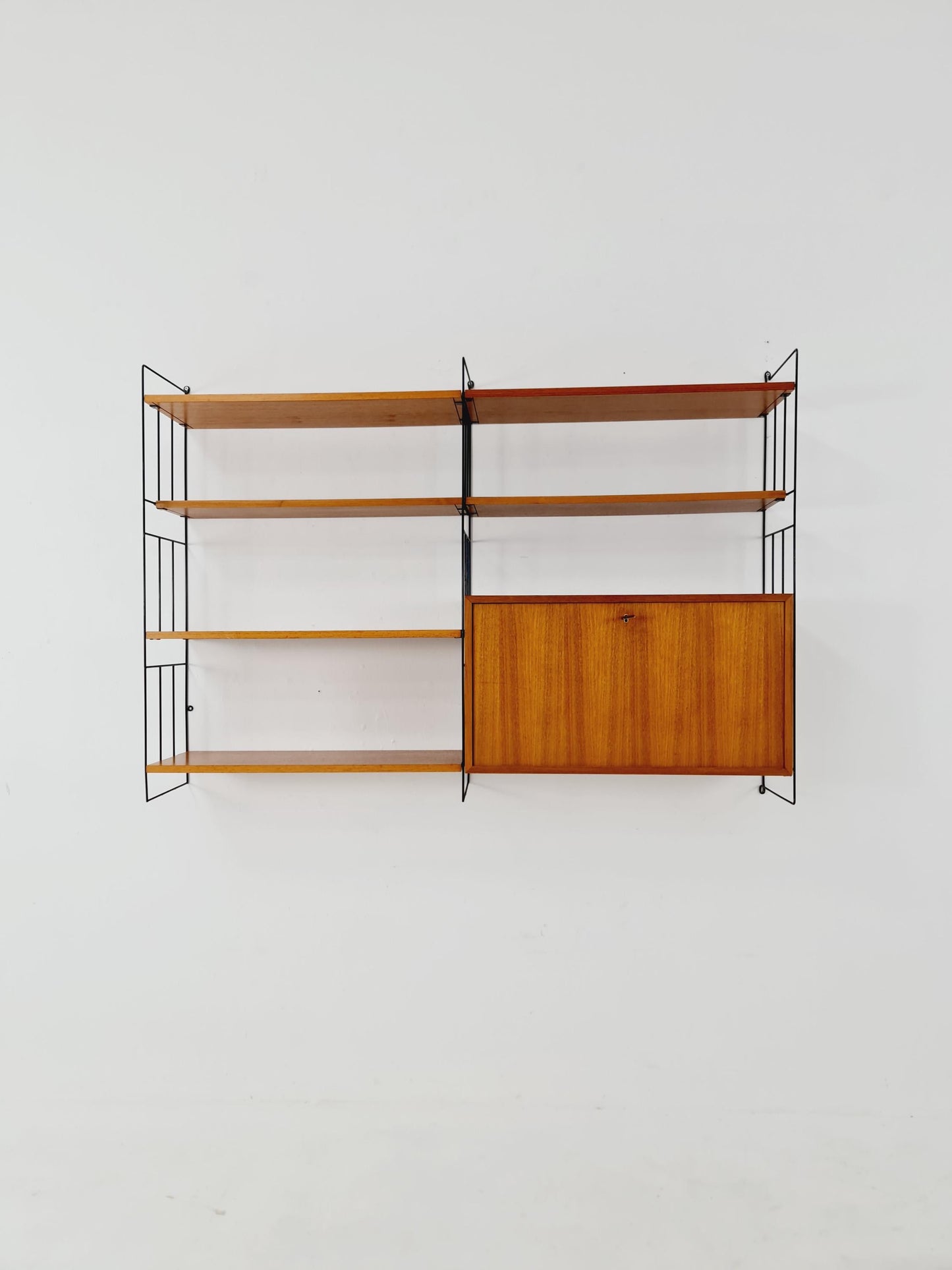 String shelf-system, bookcase cabinet teak by WHB Germany, 1950s