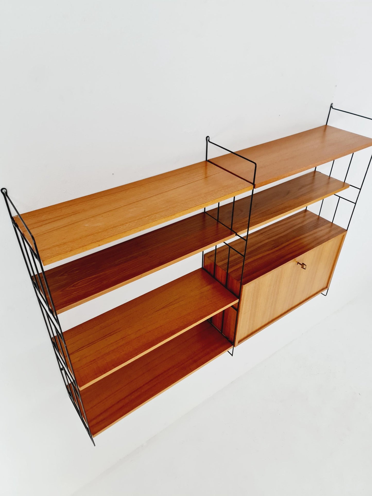 String shelf-system, bookcase cabinet teak by WHB Germany, 1950s
