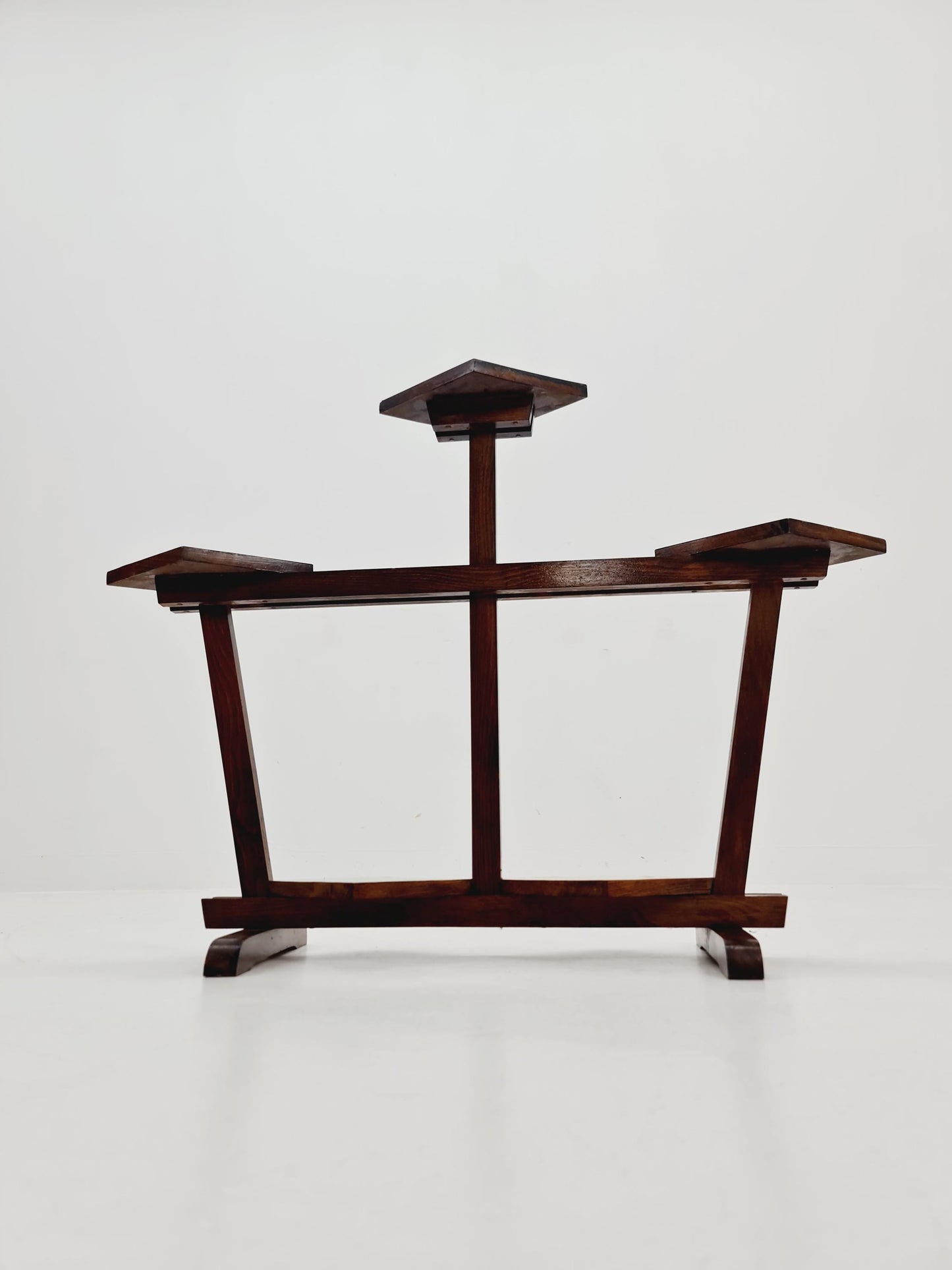 Big 1950s German Plant Stand, Colorful Vintage Mid-Century Minimalist Indoor Plant Stand Side Table Retro flower table