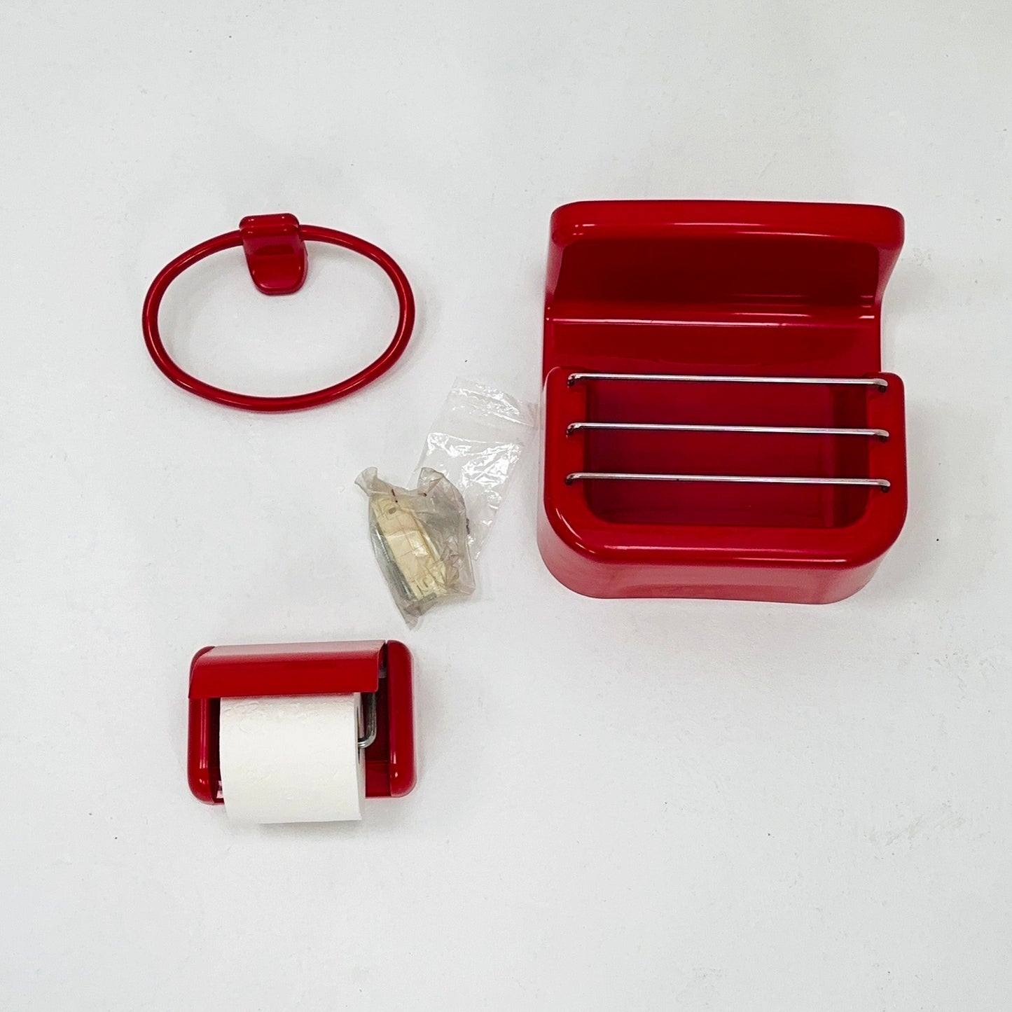 Space age bathroom decor set 1970s