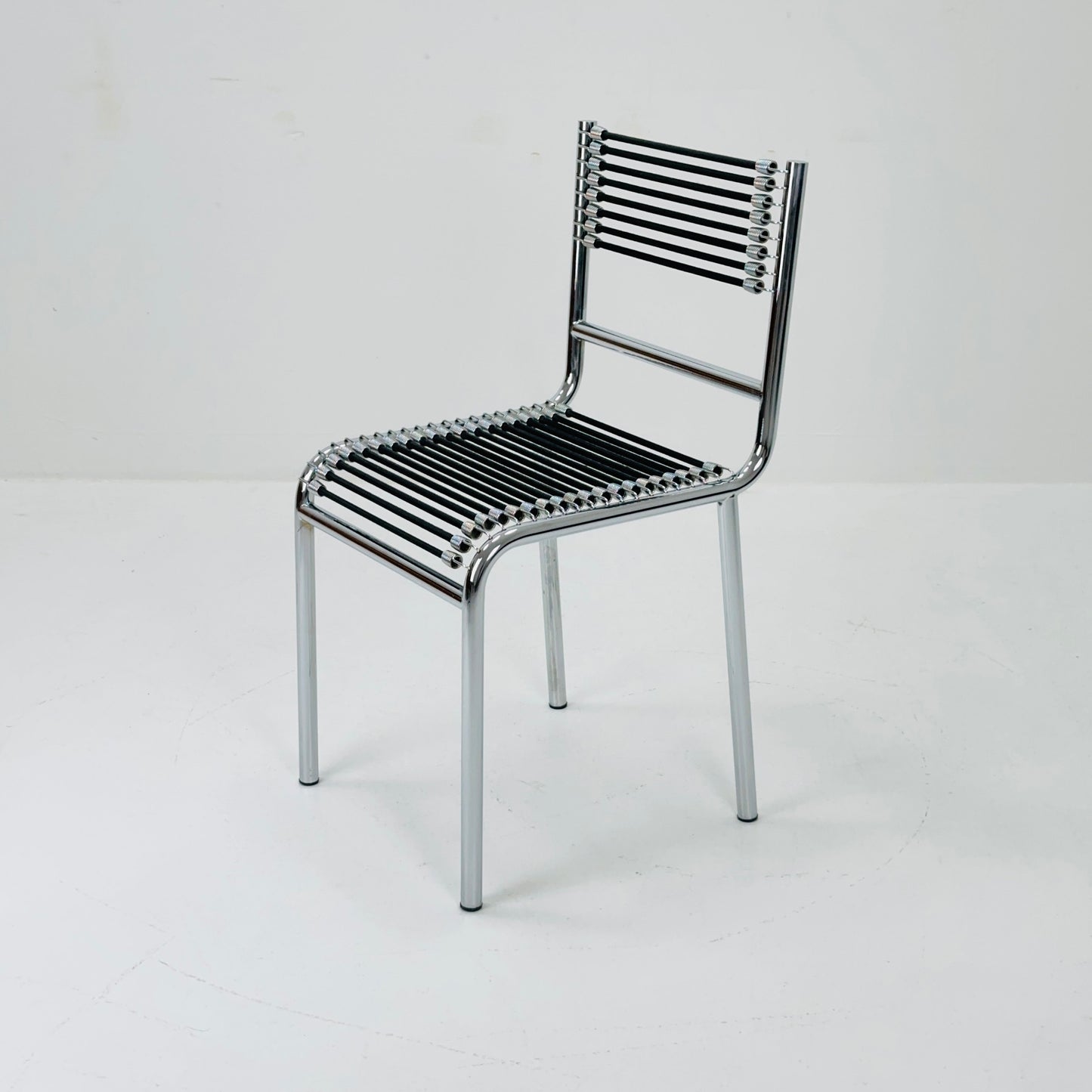 Mid century steel René Herbst 'Sandows' Side chair france 1970s