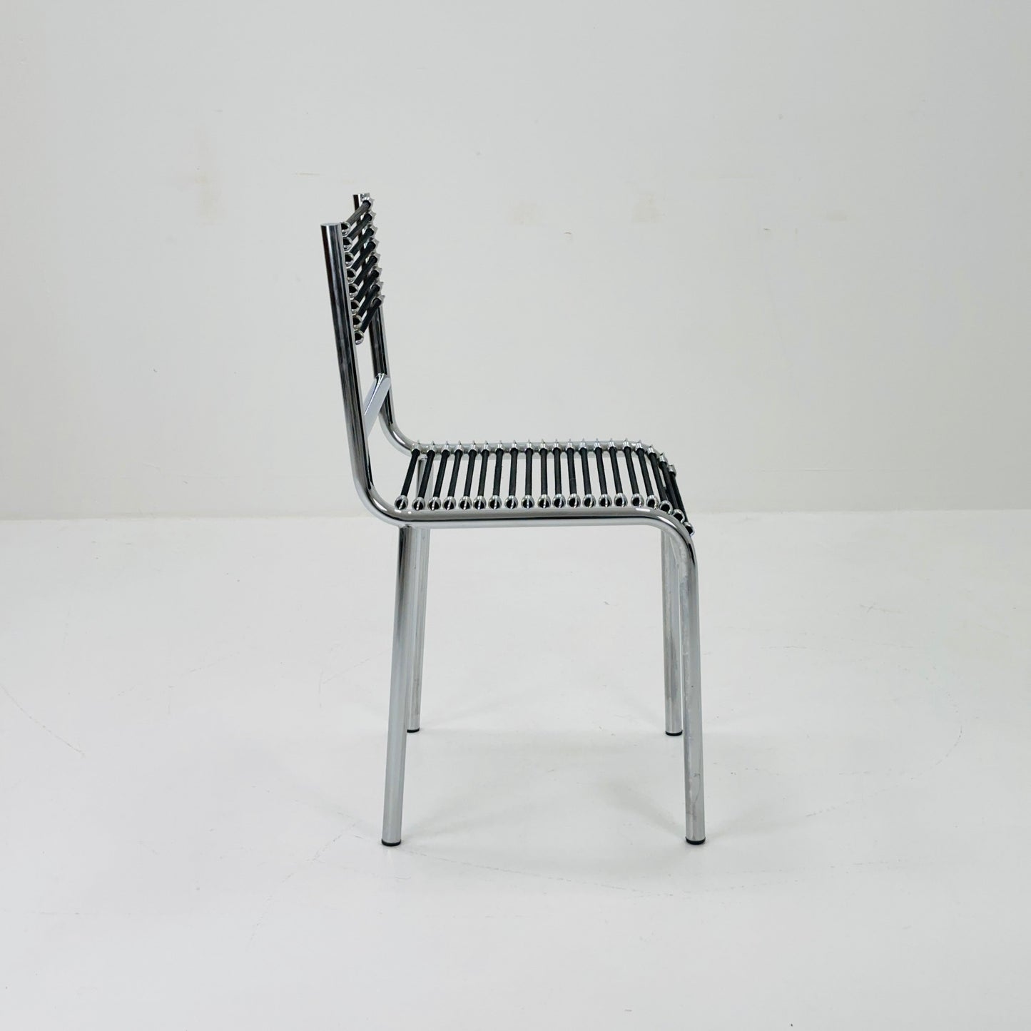 Mid century steel René Herbst 'Sandows' Side chair france 1970s