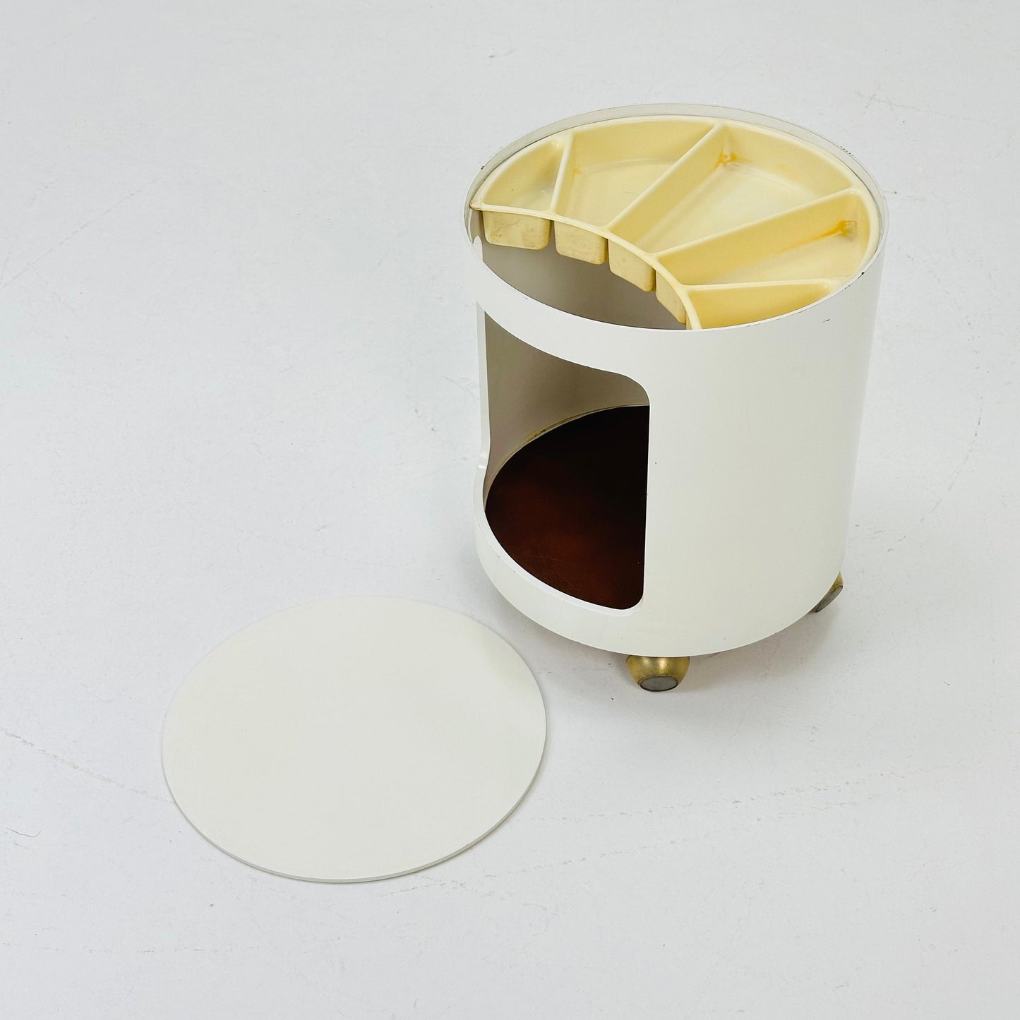 Space Age Side Table "Luna" with rolls Top by Opal, Germany 1970s