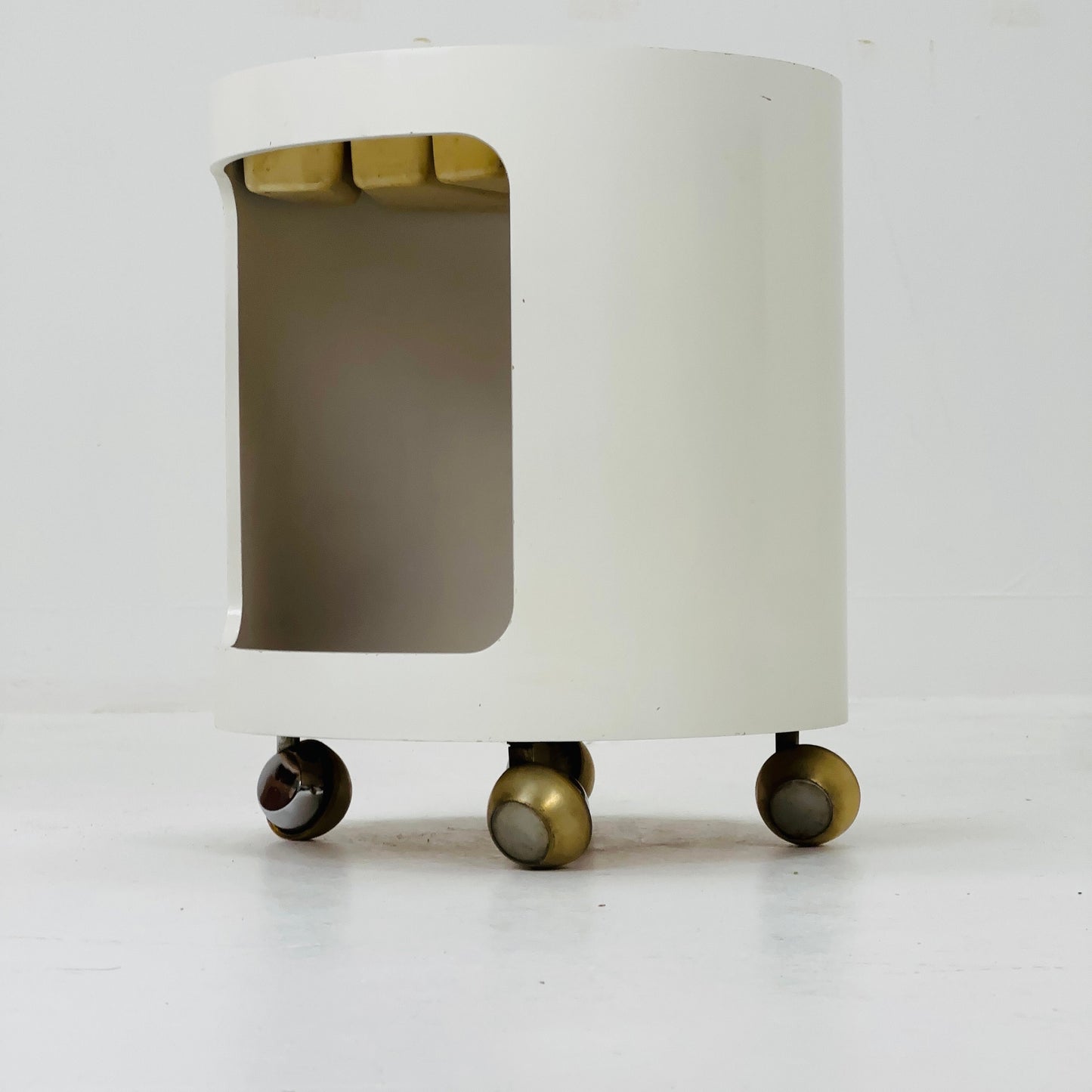 Space Age Side Table "Luna" with rolls Top by Opal, Germany 1970s