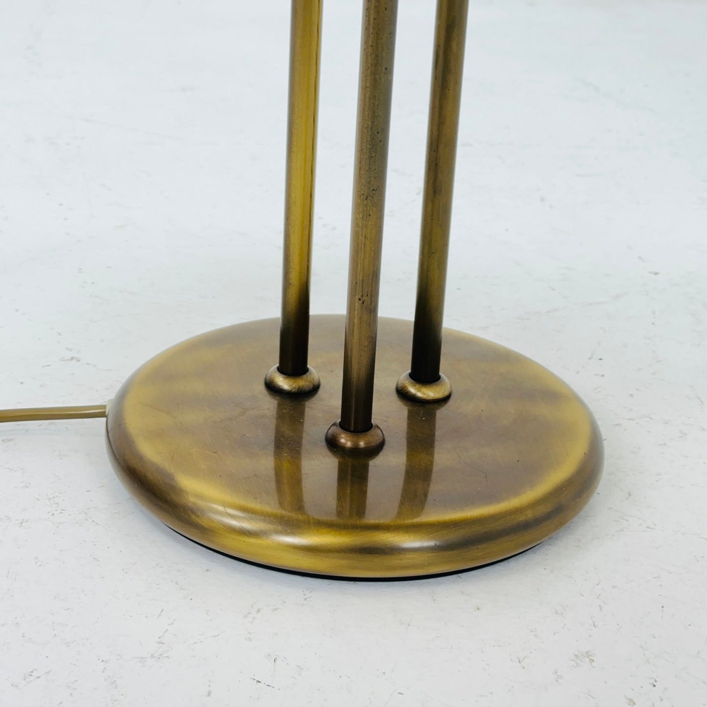 Mid century table lamp with sewn shade by Idell Kaiser Leuchten, 1960s