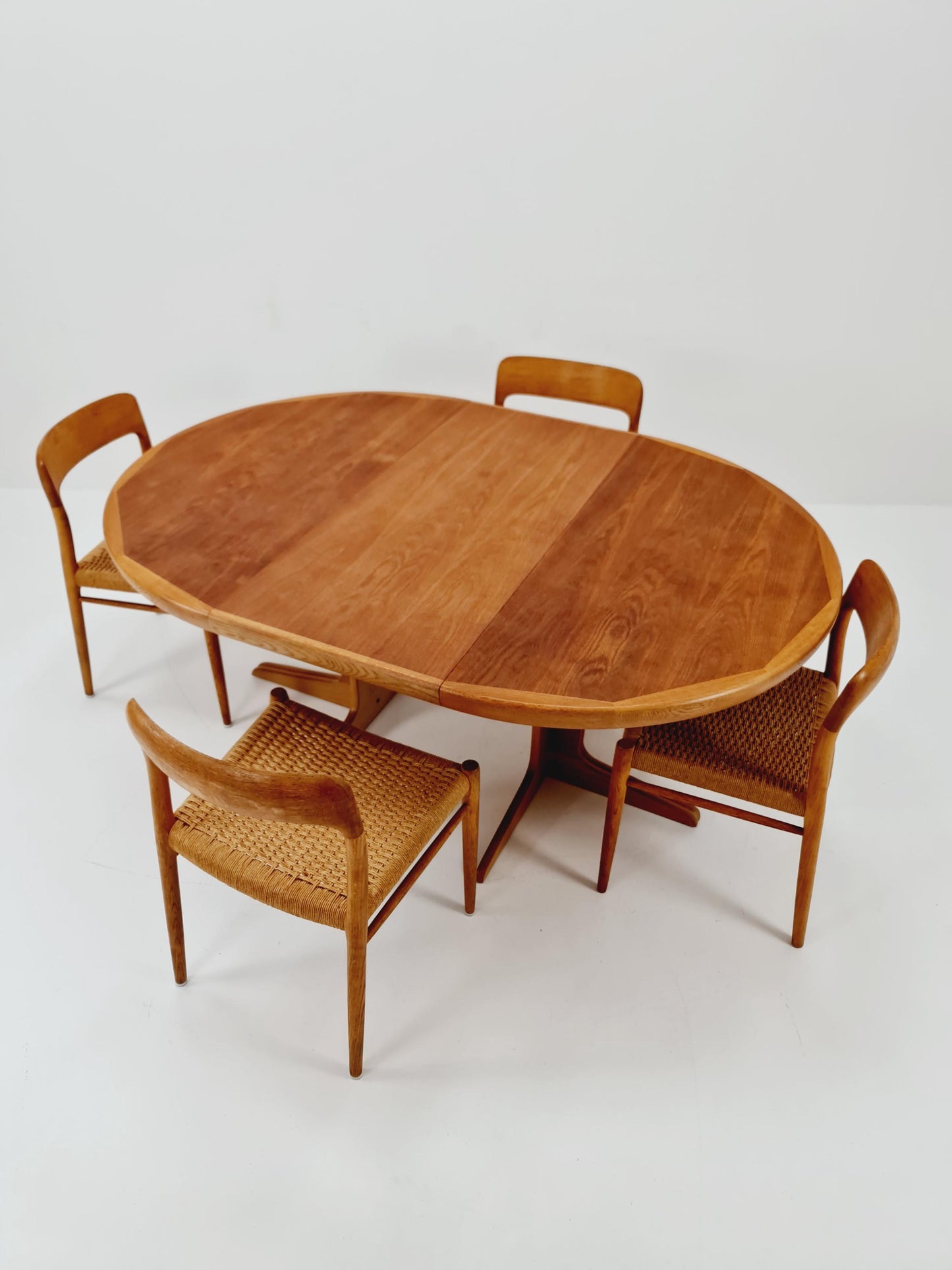 Mid century extendable Danish Modern Oak dining table by Niels Otto Möller for V,Spotrup , 1960s