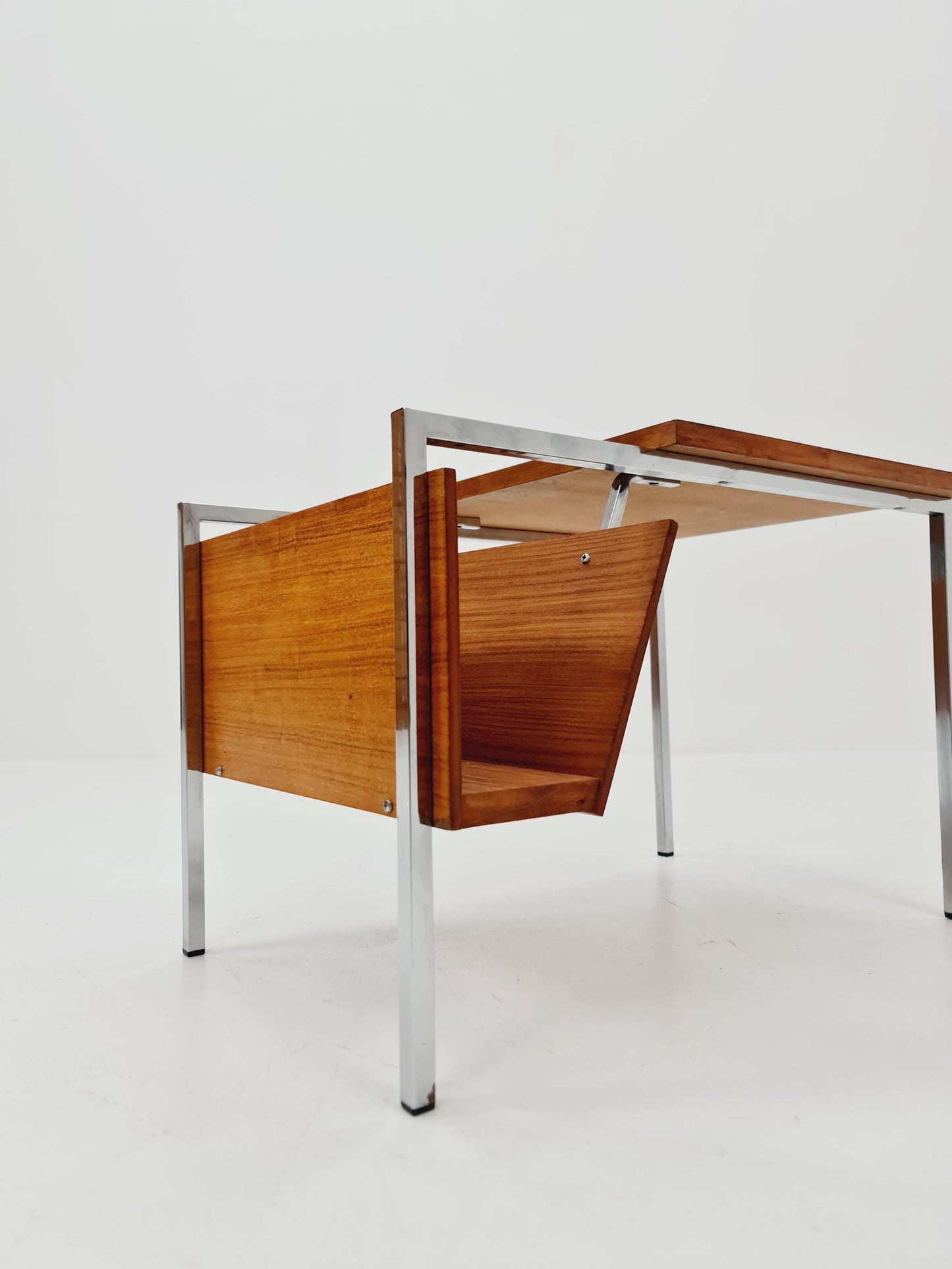 Danish Mid century teak Side table with magazine rack, 1960s