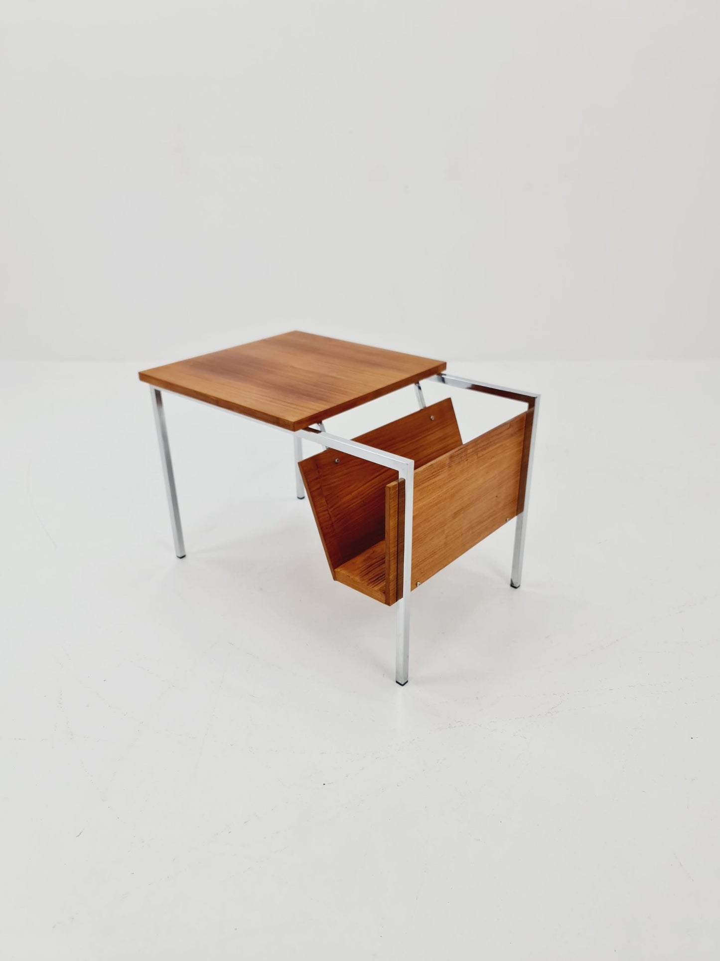 Danish Mid century teak Side table with magazine rack, 1960s