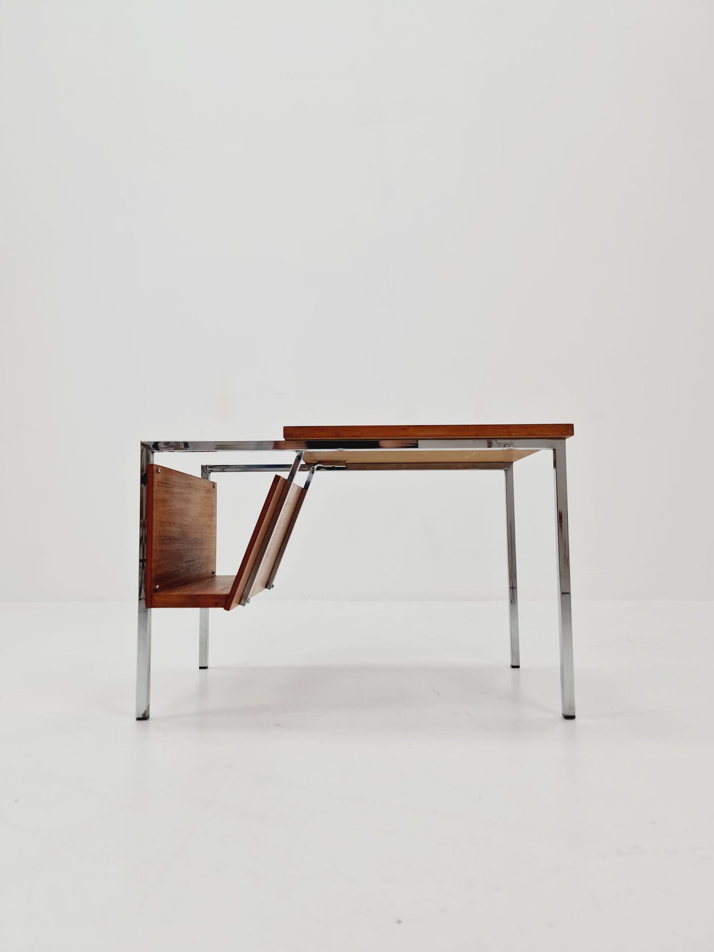 Danish Mid century teak Side table with magazine rack, 1960s