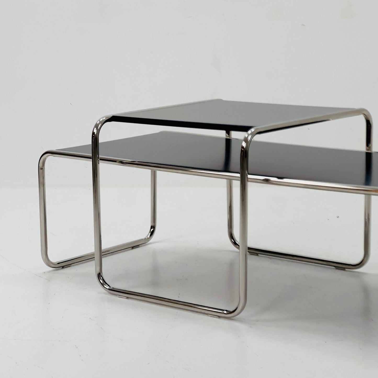 Mid century Design Laccio coffee - end table set by Marcel Breuer